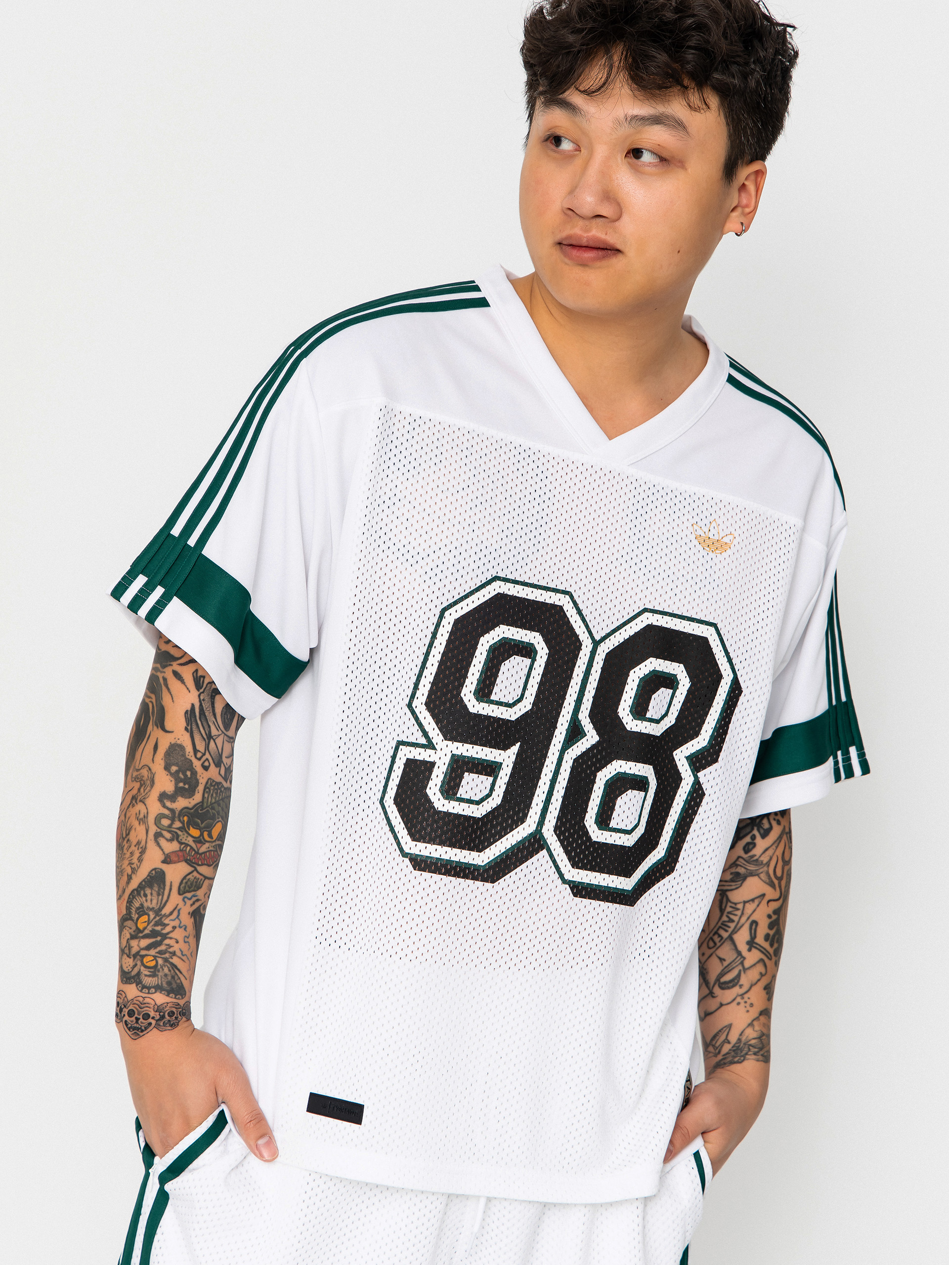 Tricou adidas Tyshawn Jrsy (white/cgreen)