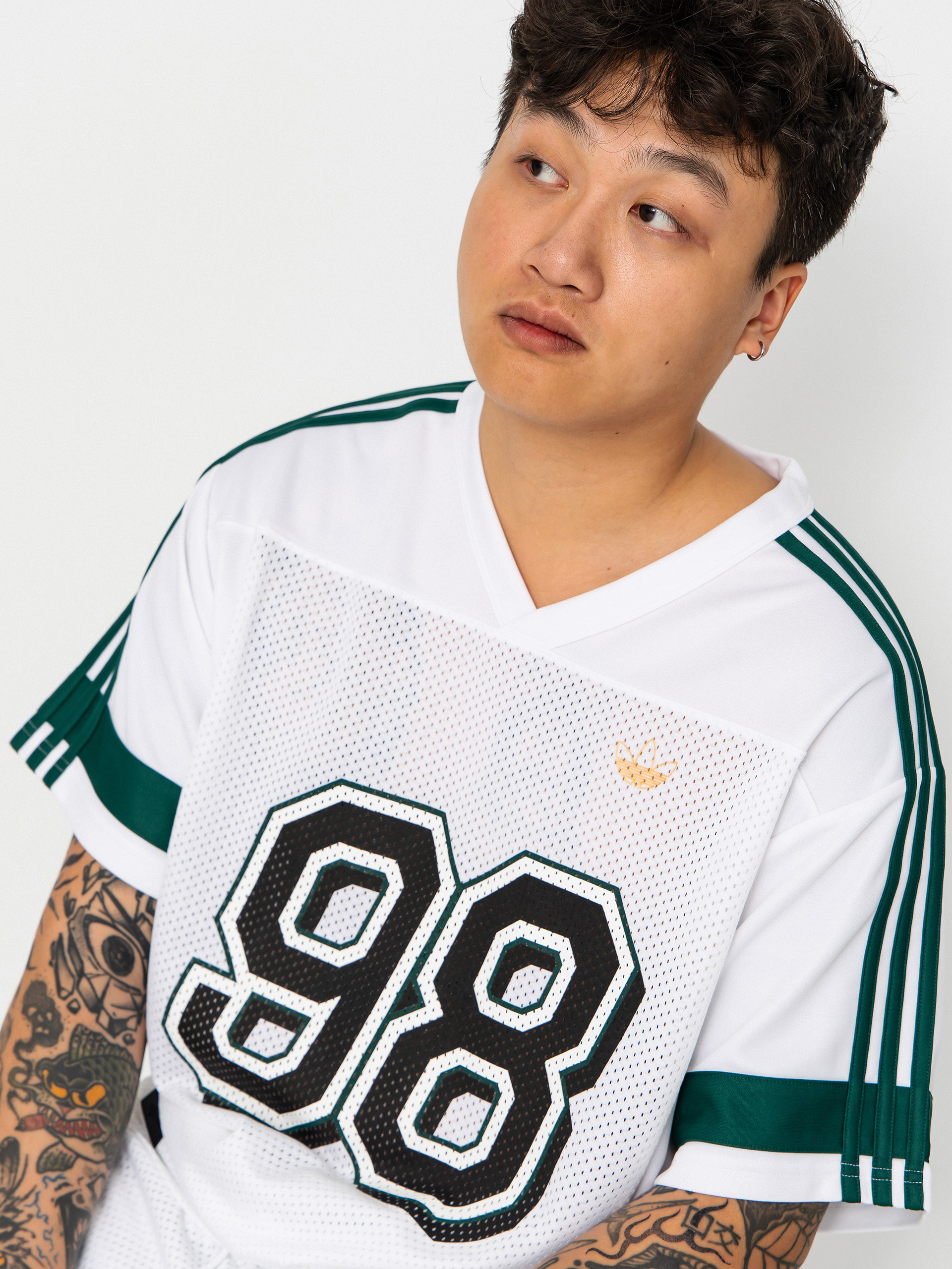 Tricou adidas Tyshawn Jrsy (white/cgreen)