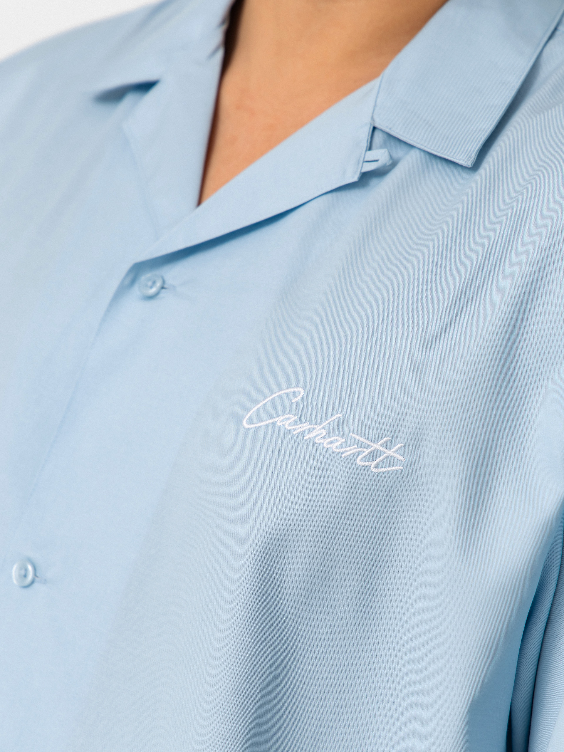 Cămașă Carhartt WIP Delray (icaria/white)