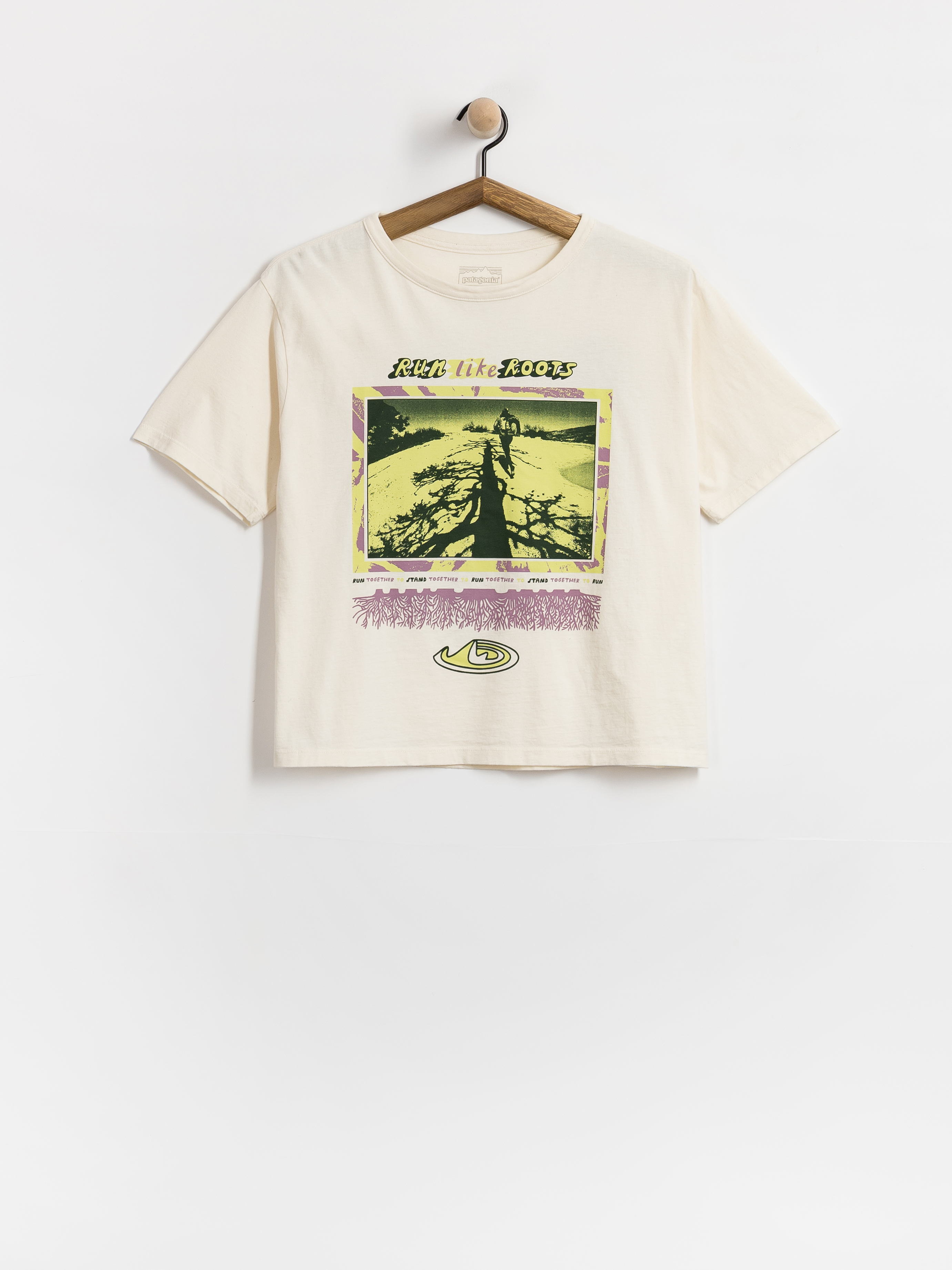 Tricou Patagonia Run Like Roots Wmn (undyed natural)