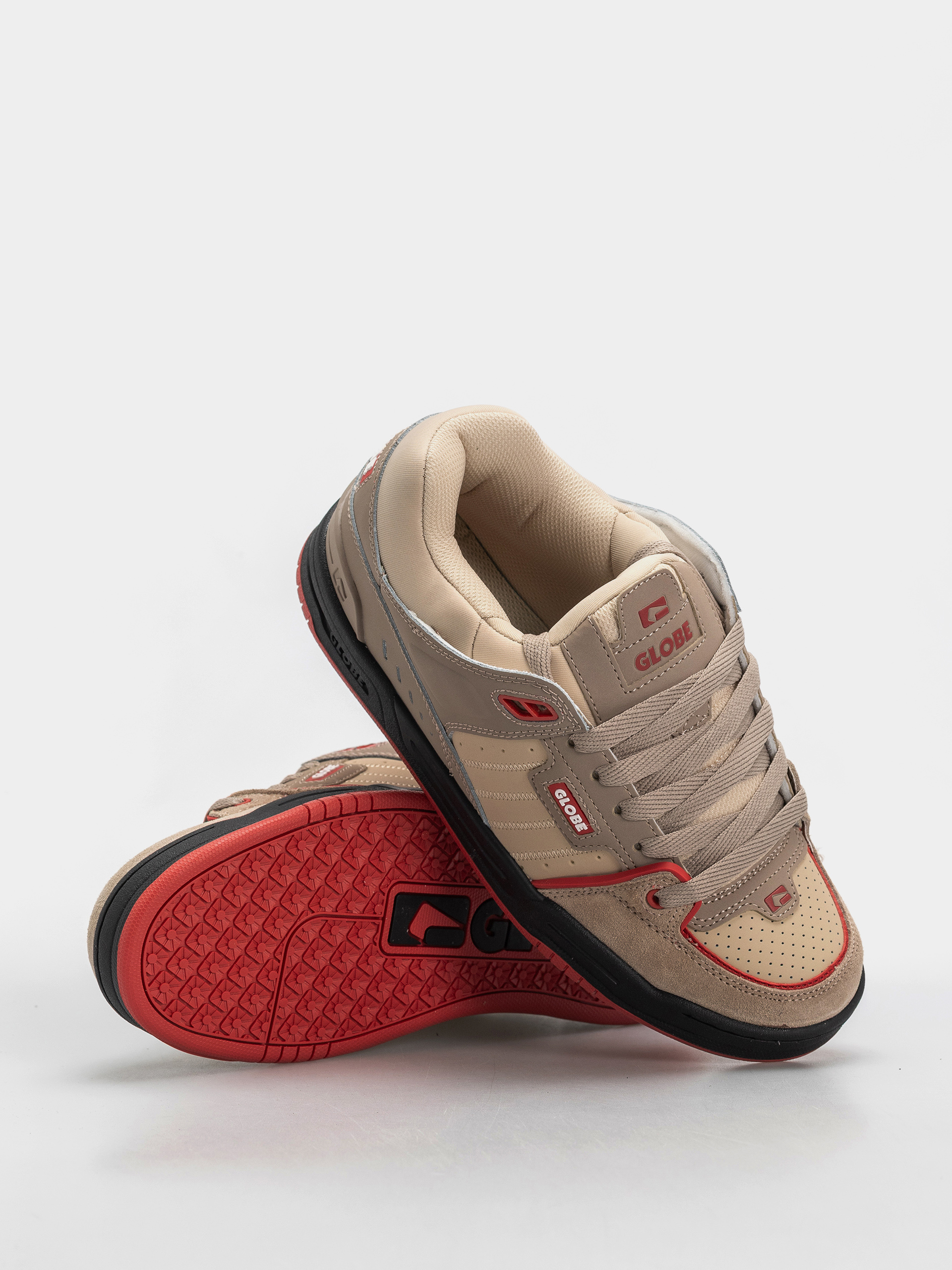 Pantofi Globe Fusion (khaki/red)