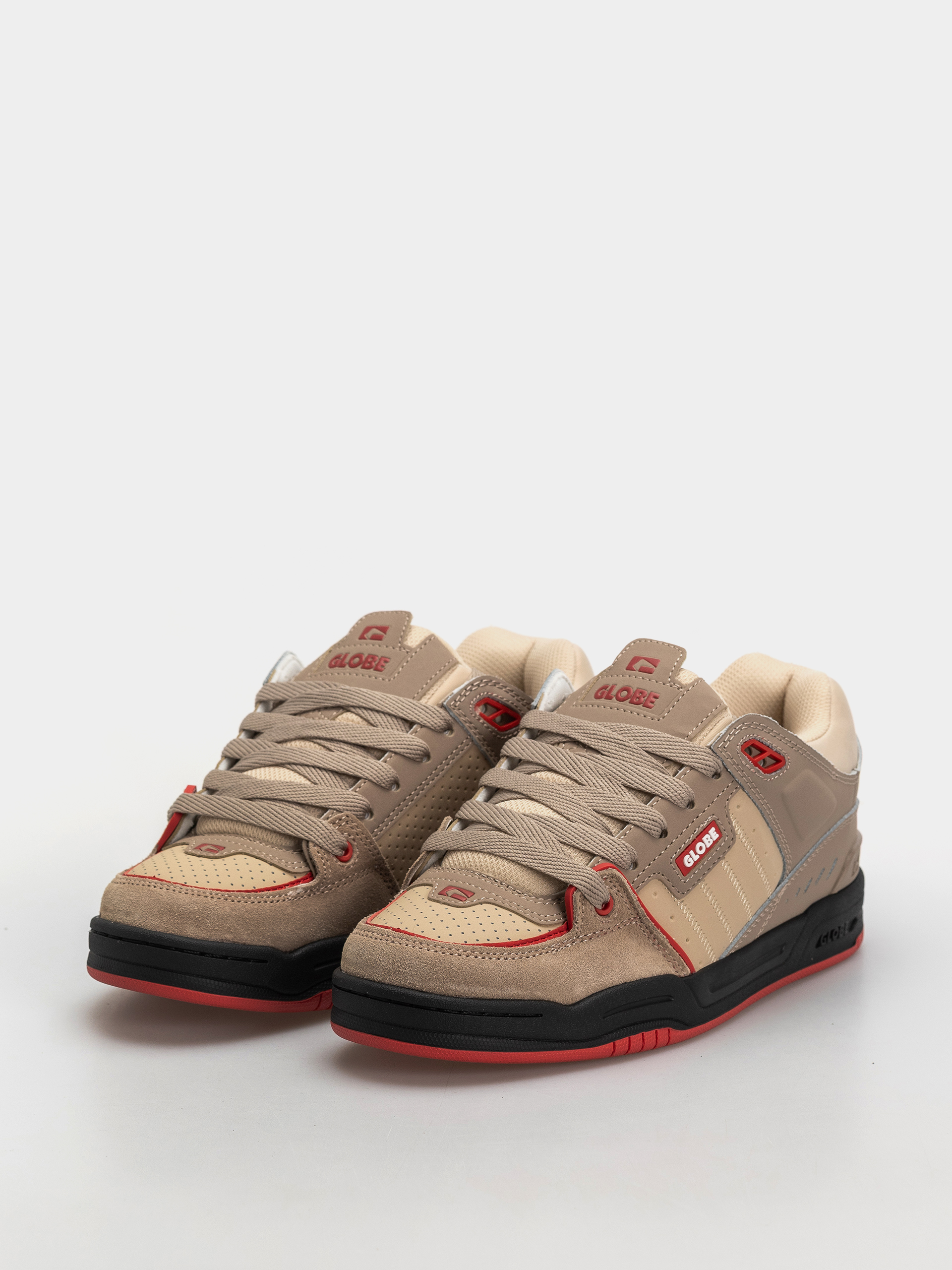 Pantofi Globe Fusion (khaki/red)