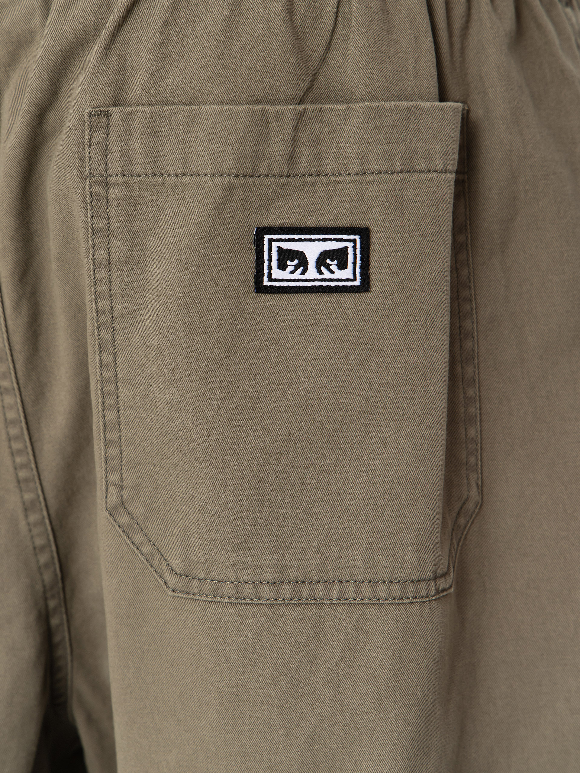 Pantaloni scurți OBEY Theo Easy (smokey olive faded wash)