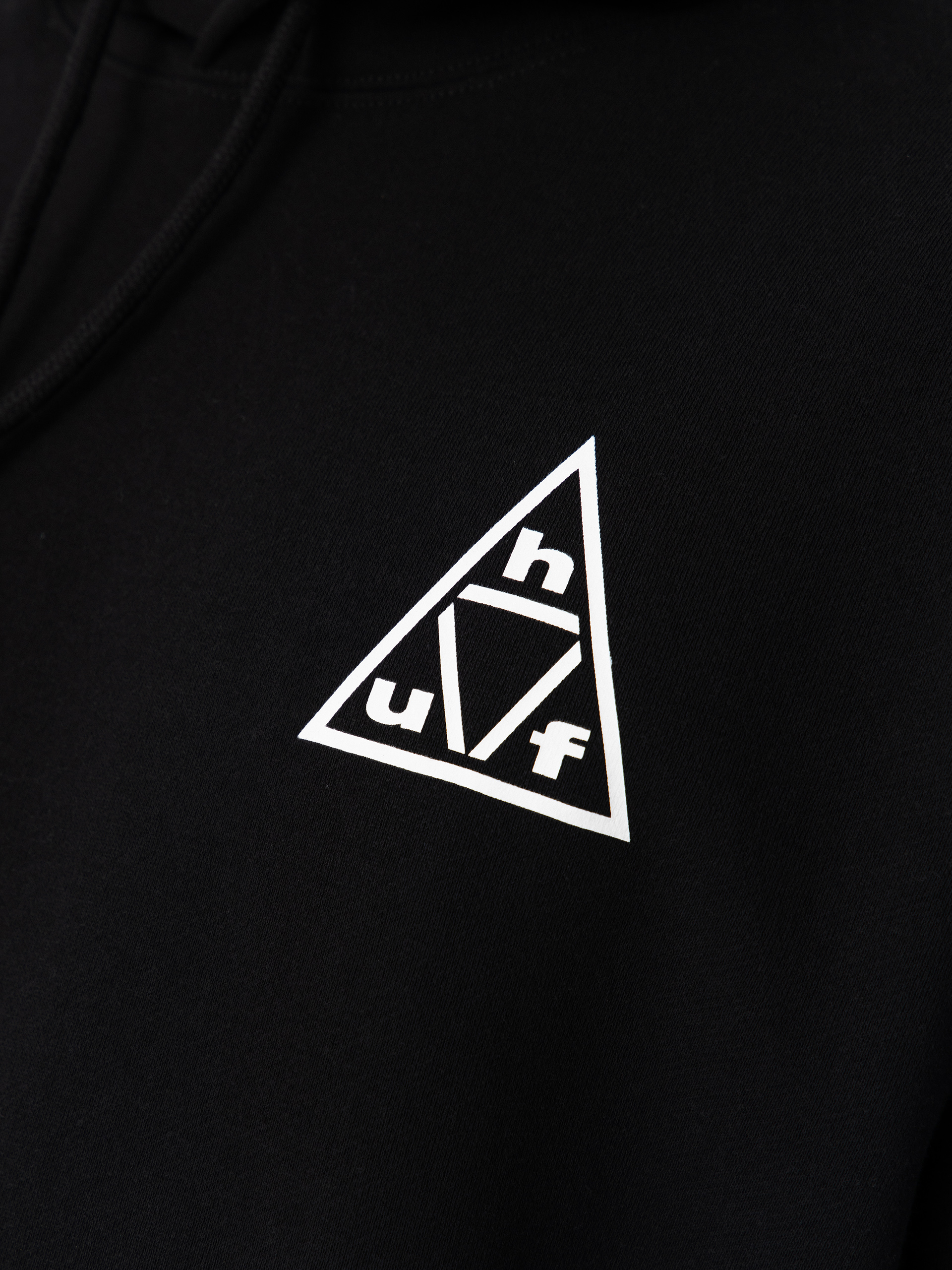 Hanorac cu glugă HUF Triple Triangle HD (black/white)
