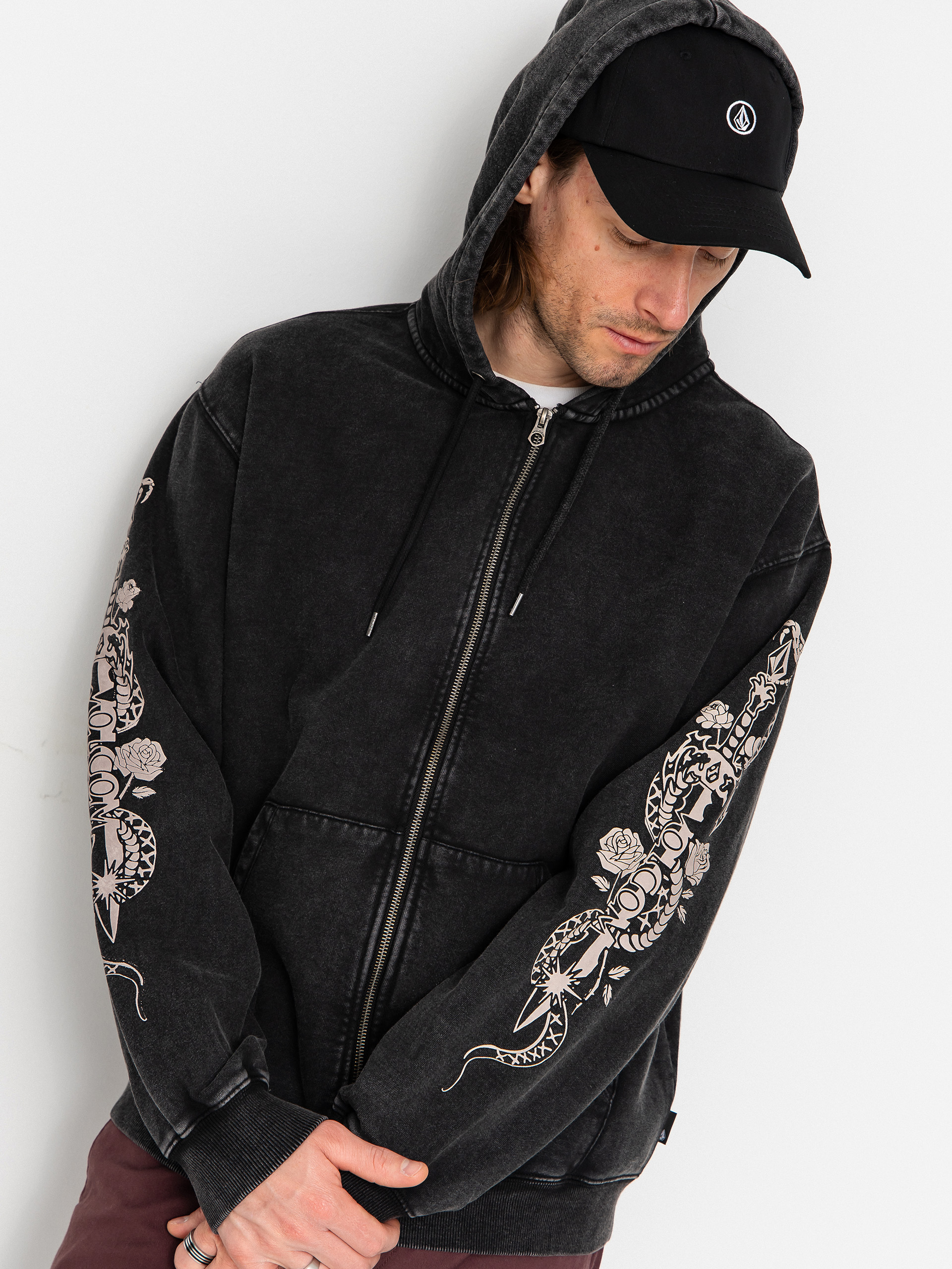 Hanorac Volcom Die By The Stone ZIP (light acid black)