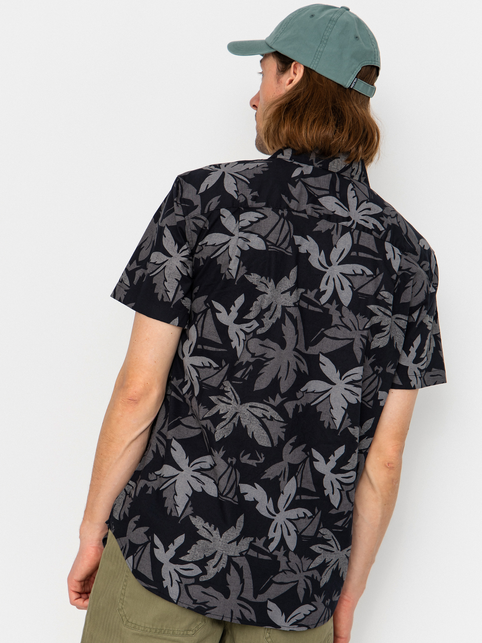 Cămașă Brixton Charter Print (black/trooper/future grey palm)