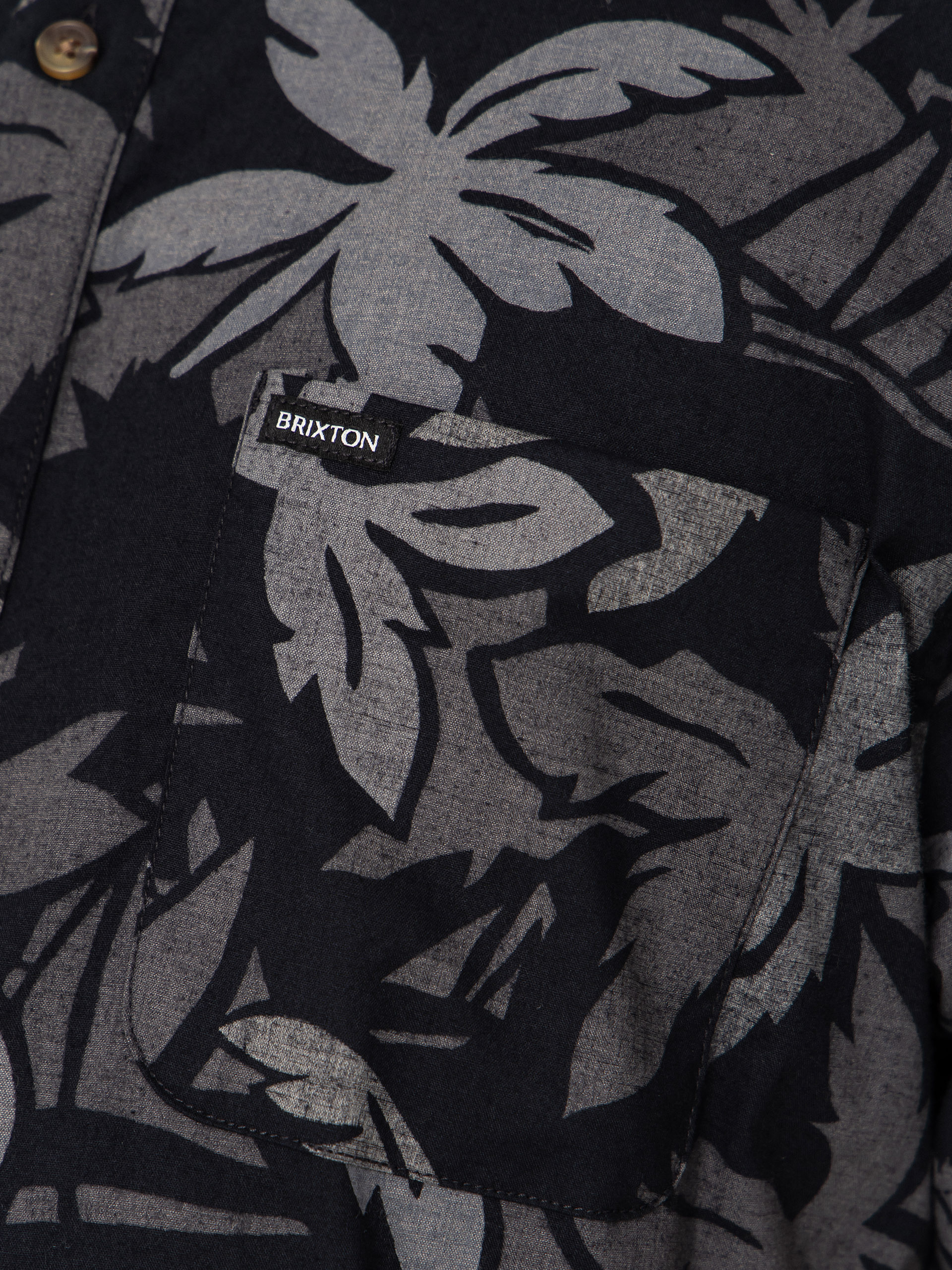 Cămașă Brixton Charter Print (black/trooper/future grey palm)