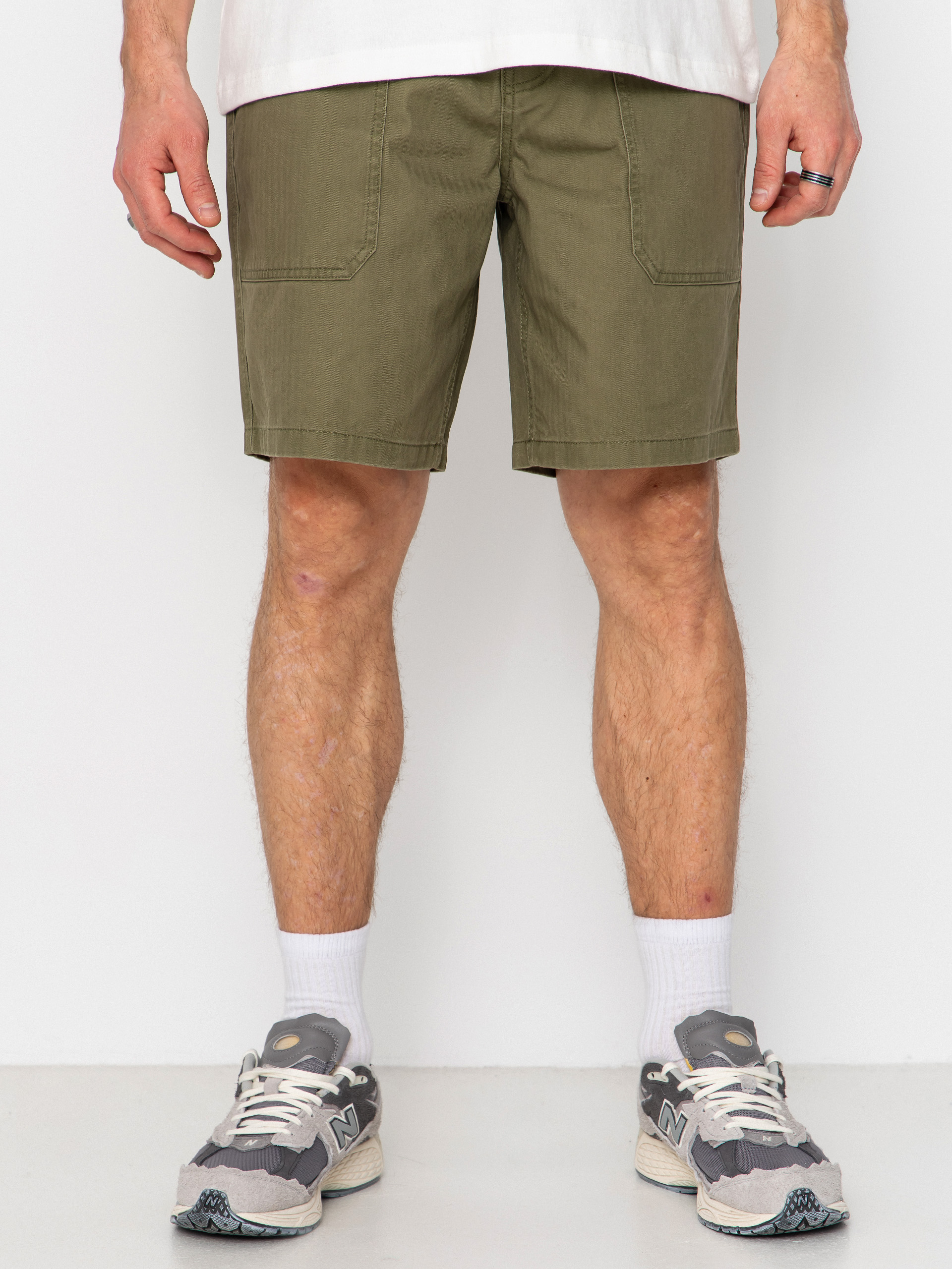 Pantaloni scurți Brixton Surplus Vw Herringbone (washed olive green)