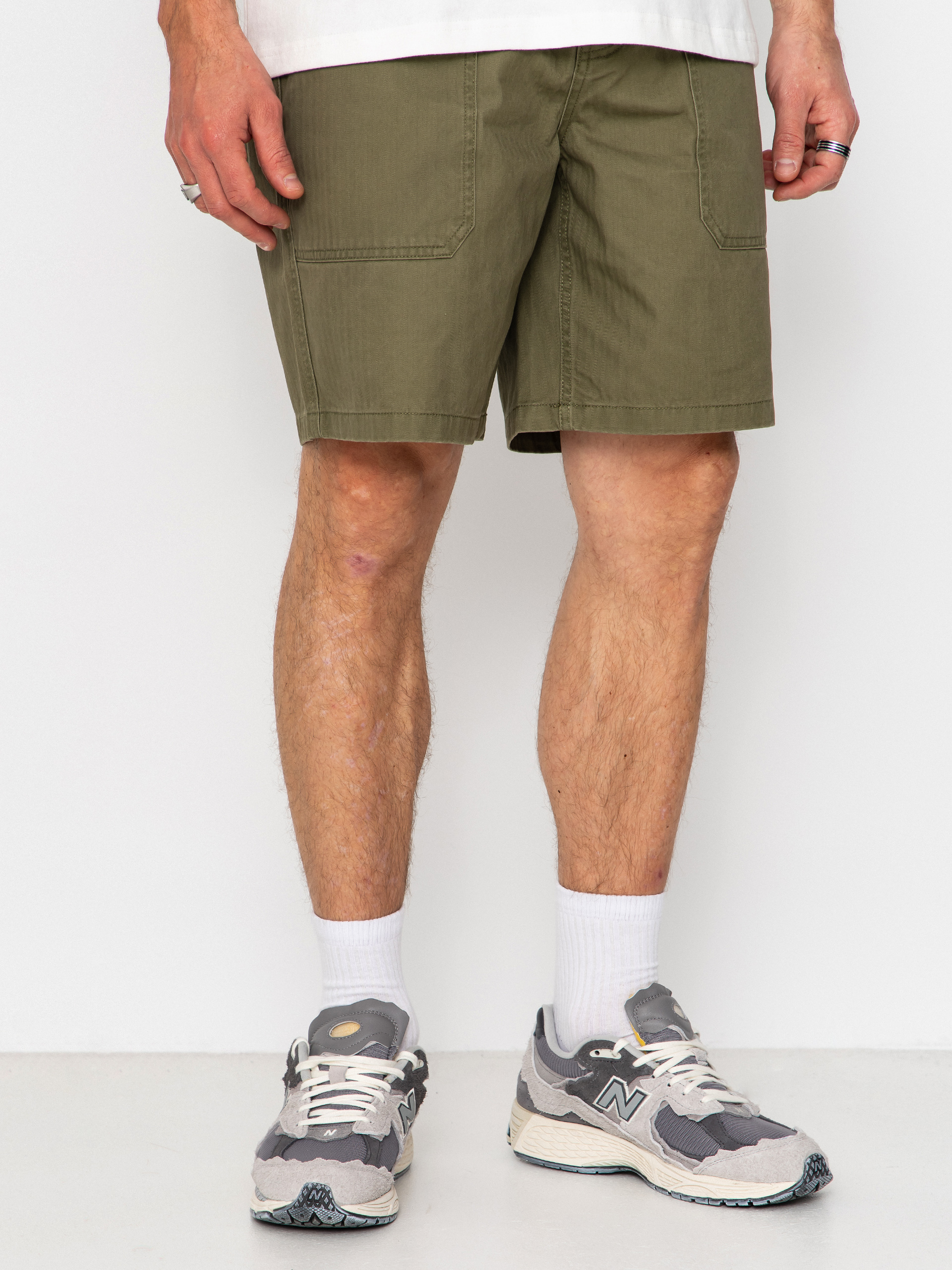 Pantaloni scurți Brixton Surplus Vw Herringbone (washed olive green)