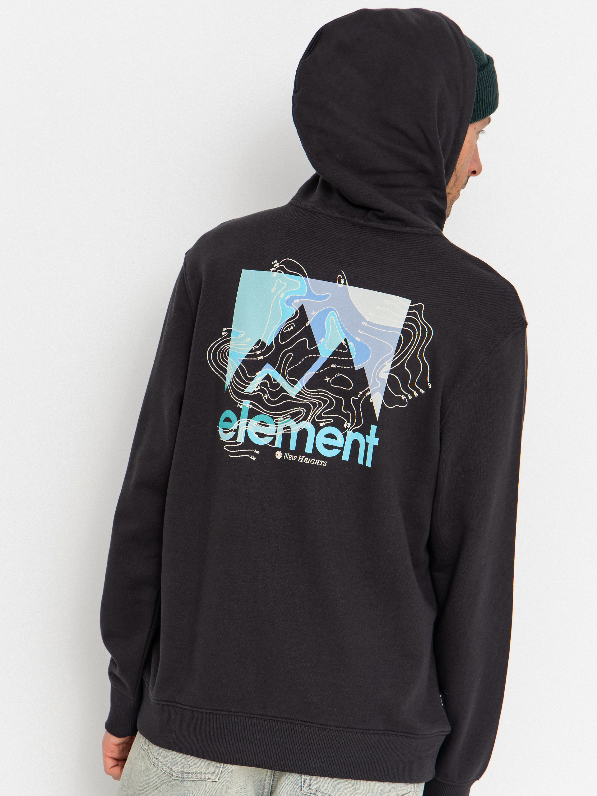 Hanorac cu glugă Element New Heights HD (off black)