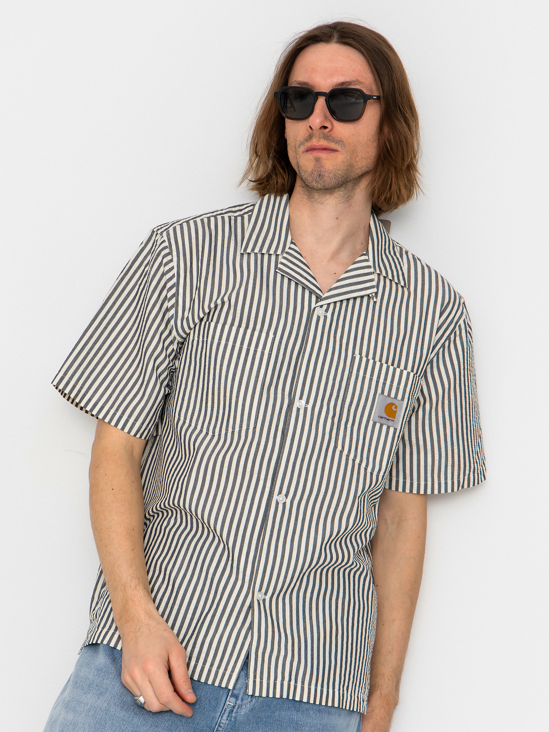 Cămașă Carhartt WIP Leavel (leavel stripe/black/wax)