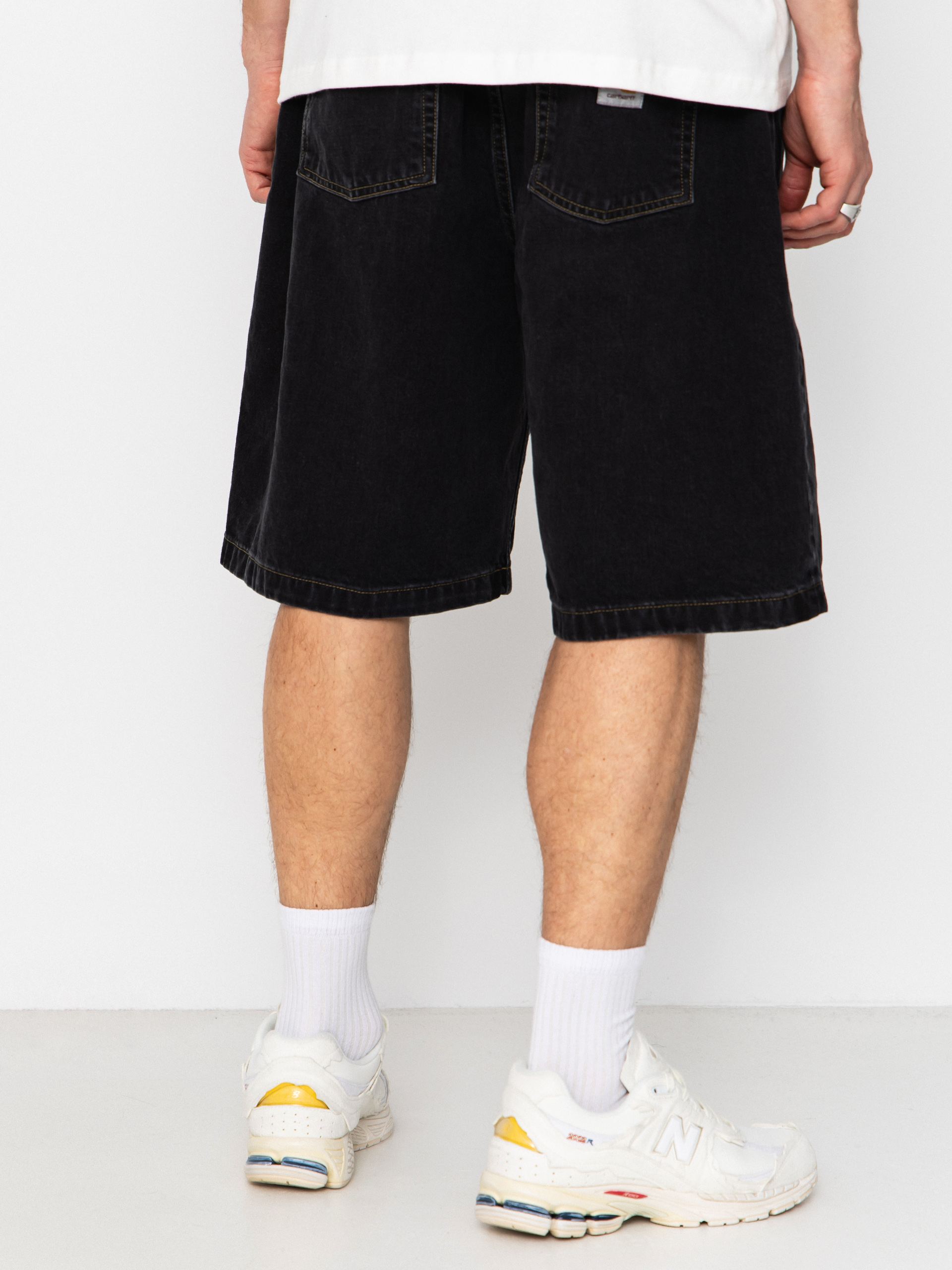 Pantaloni scurți Carhartt WIP Brandon (black stone washed)