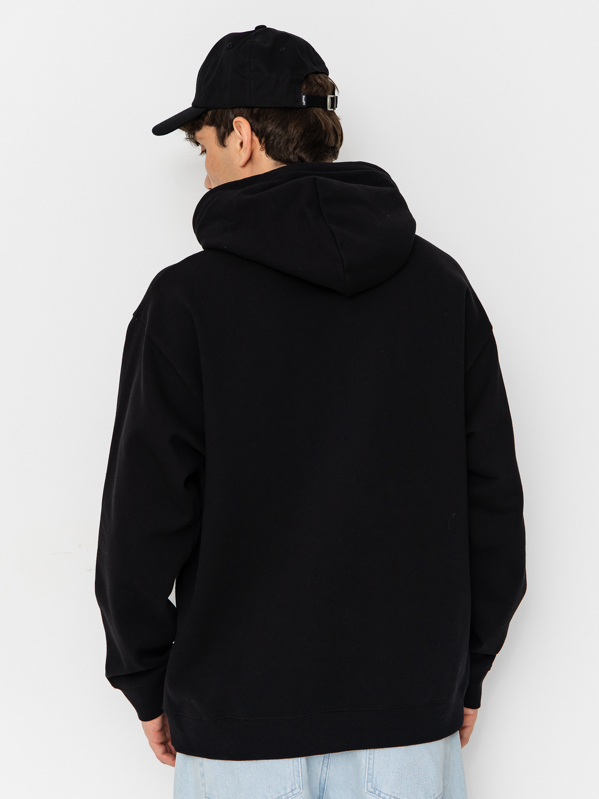 Hanorac cu glugă HUF Classic Arch HD (black)
