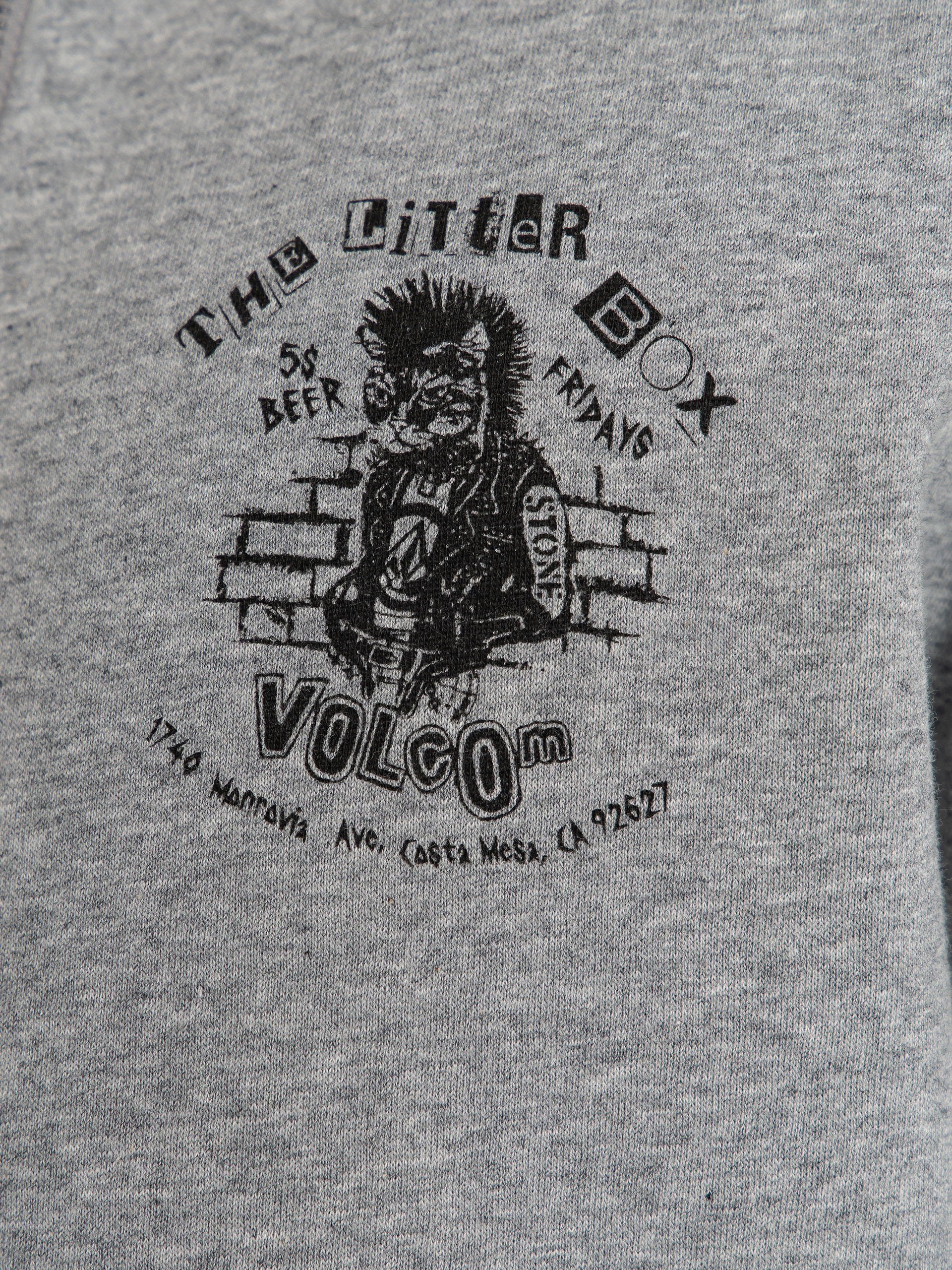 Hanorac Volcom Catastrophy ZIP (heather grey)