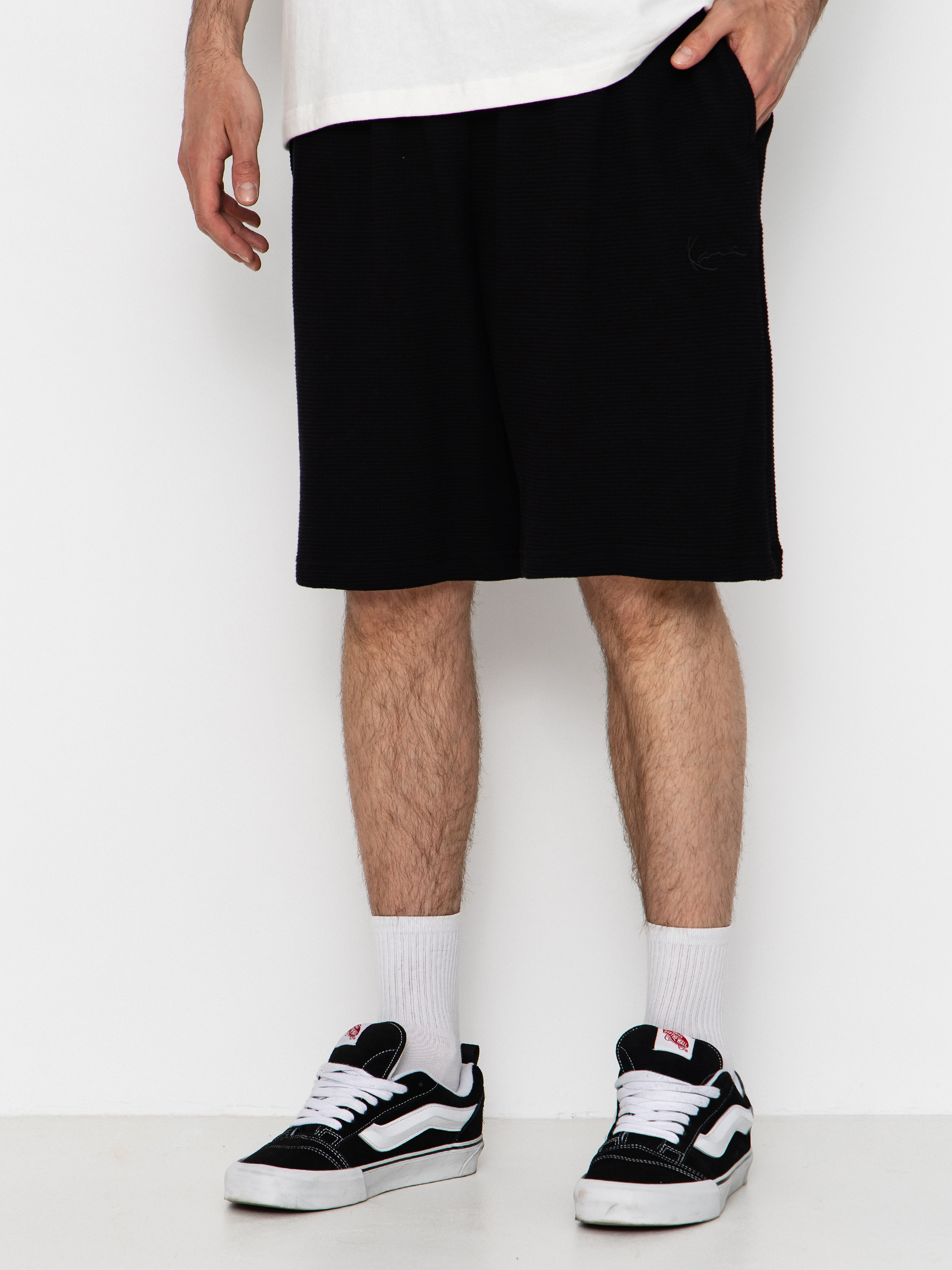 Pantaloni scurți Karl Kani Signature Waffle (black)