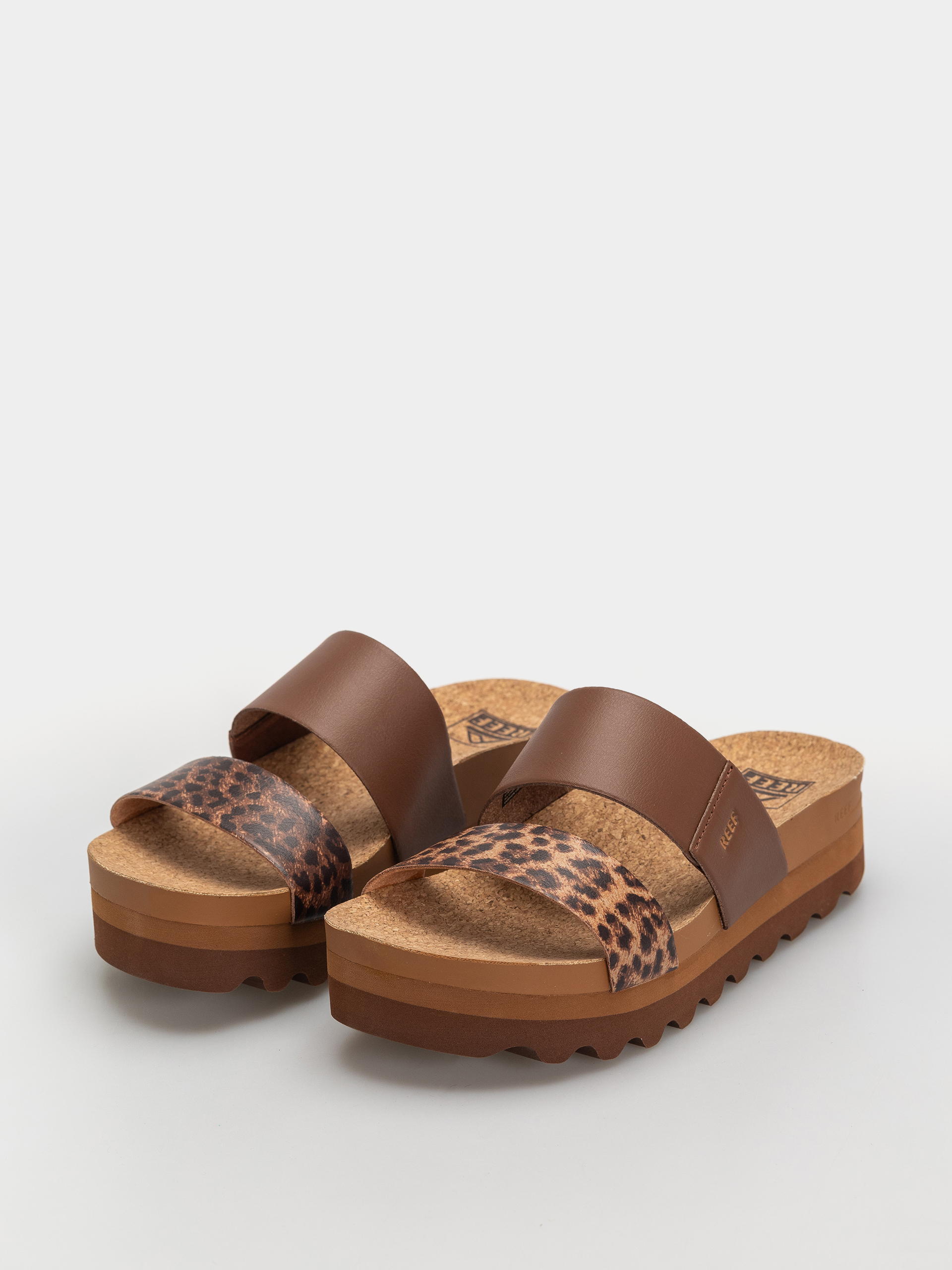 Șlapi Reef Cushion Vista Hi Wmn (brown/leopard)