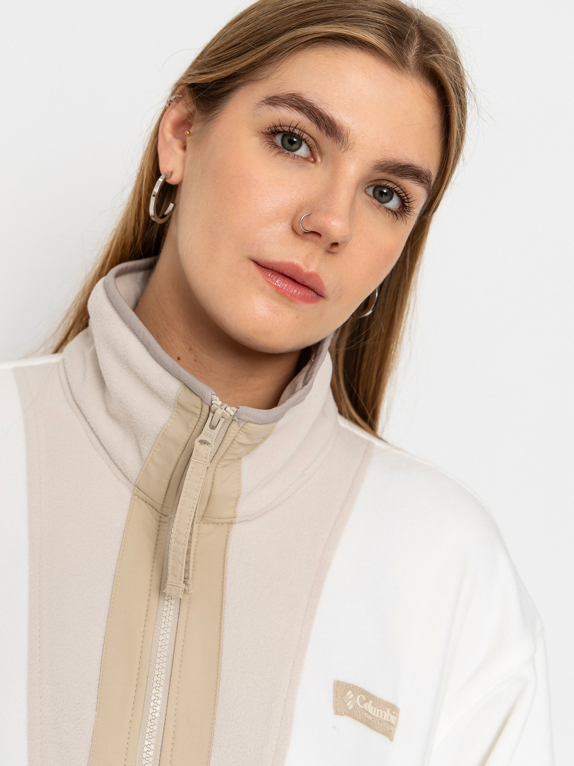 Pentru femei Hanorac din fleece Columbia Backbowl II Full Zip (sea salt/dark stone/ancient fossil)