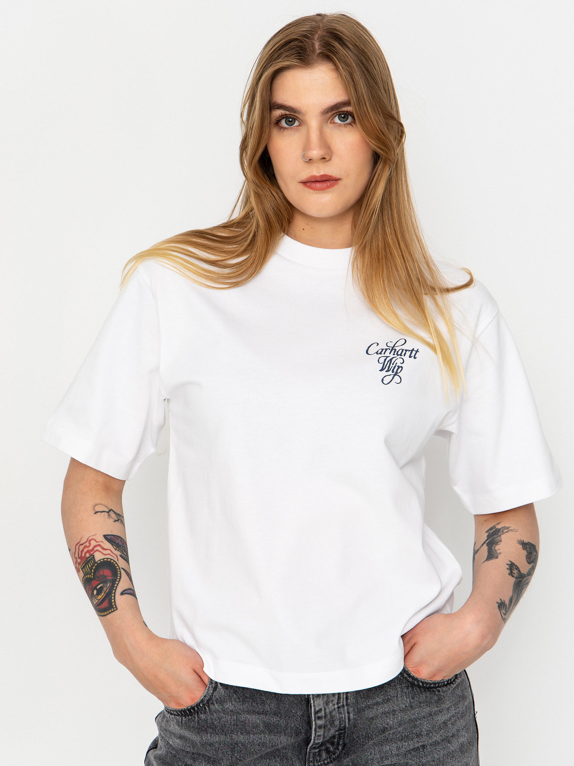 Tricou Carhartt WIP Vestige Wmn (white)