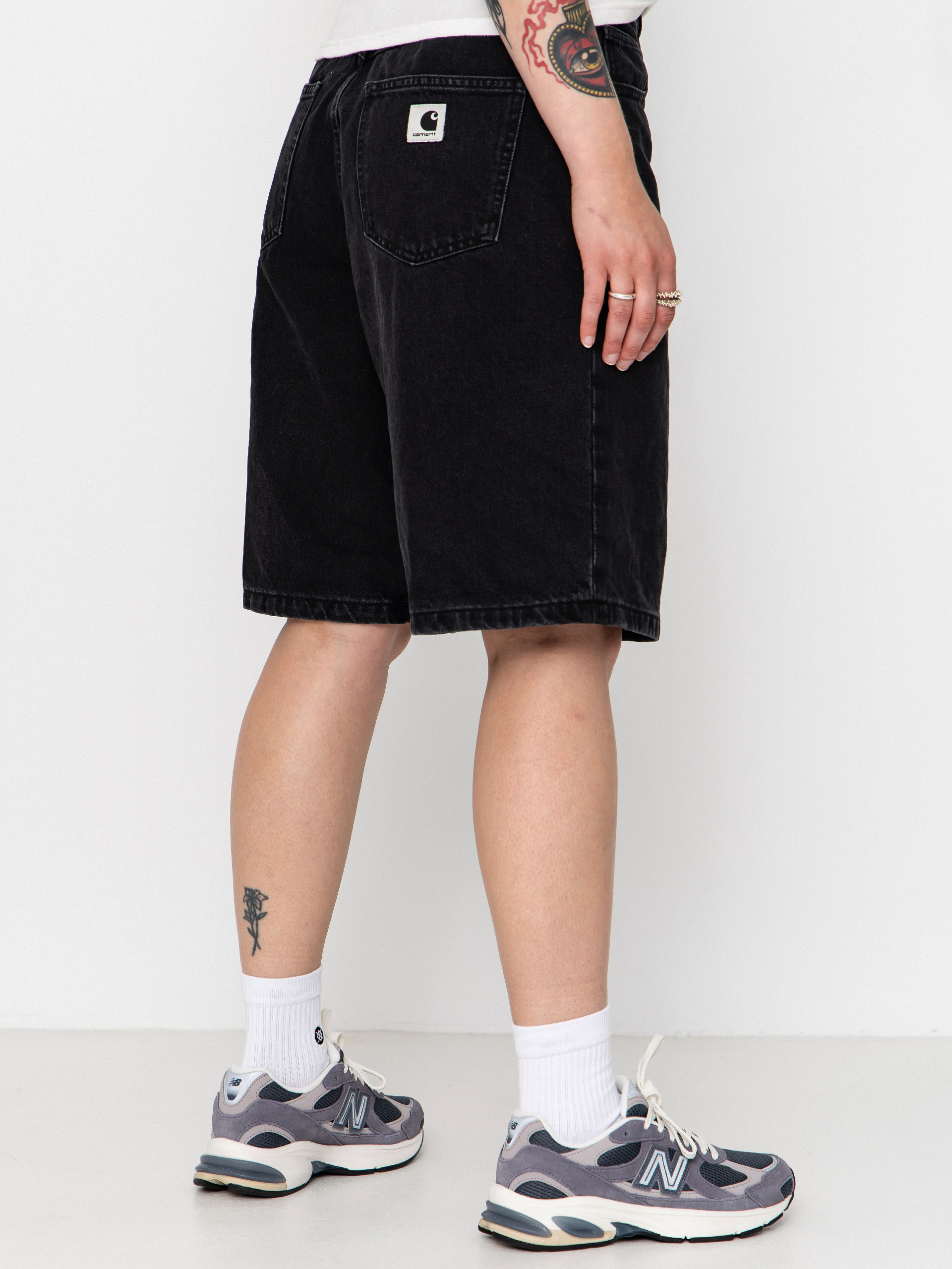 Pantaloni scurți Carhartt WIP Brandon Wmn (black stone washed)