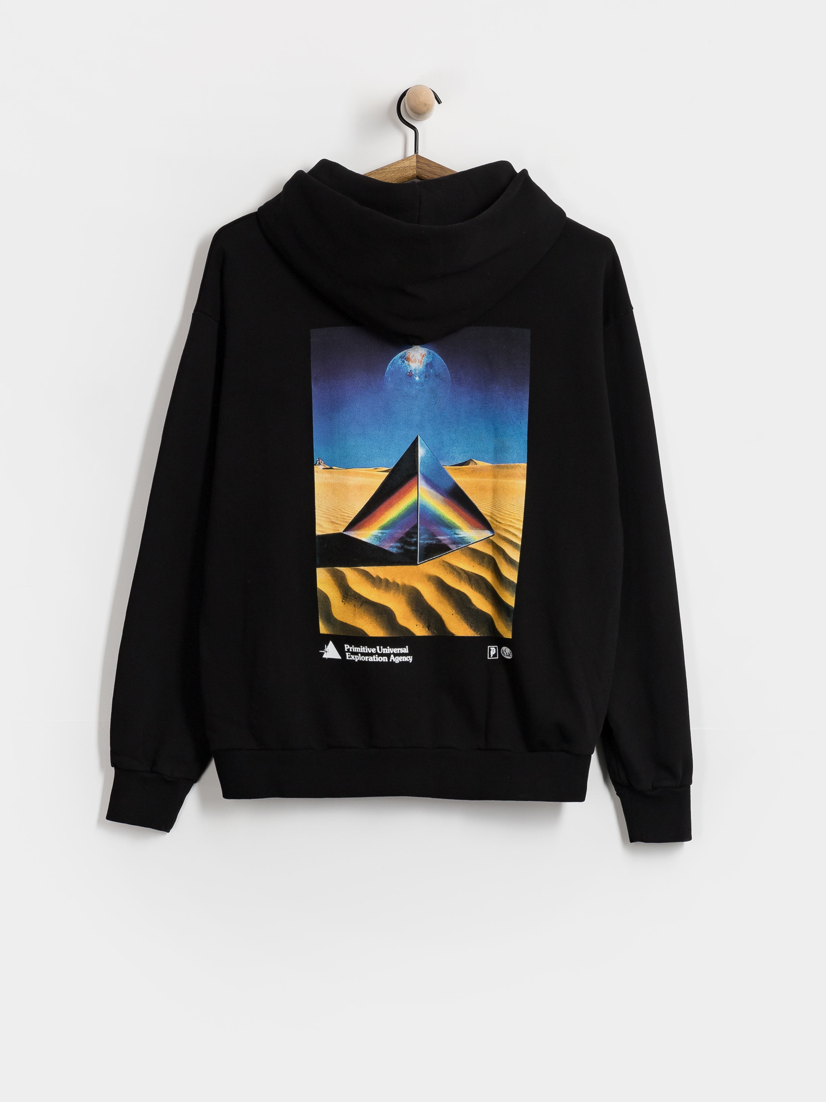Hanorac cu glugă Primitive Agency HD (black)