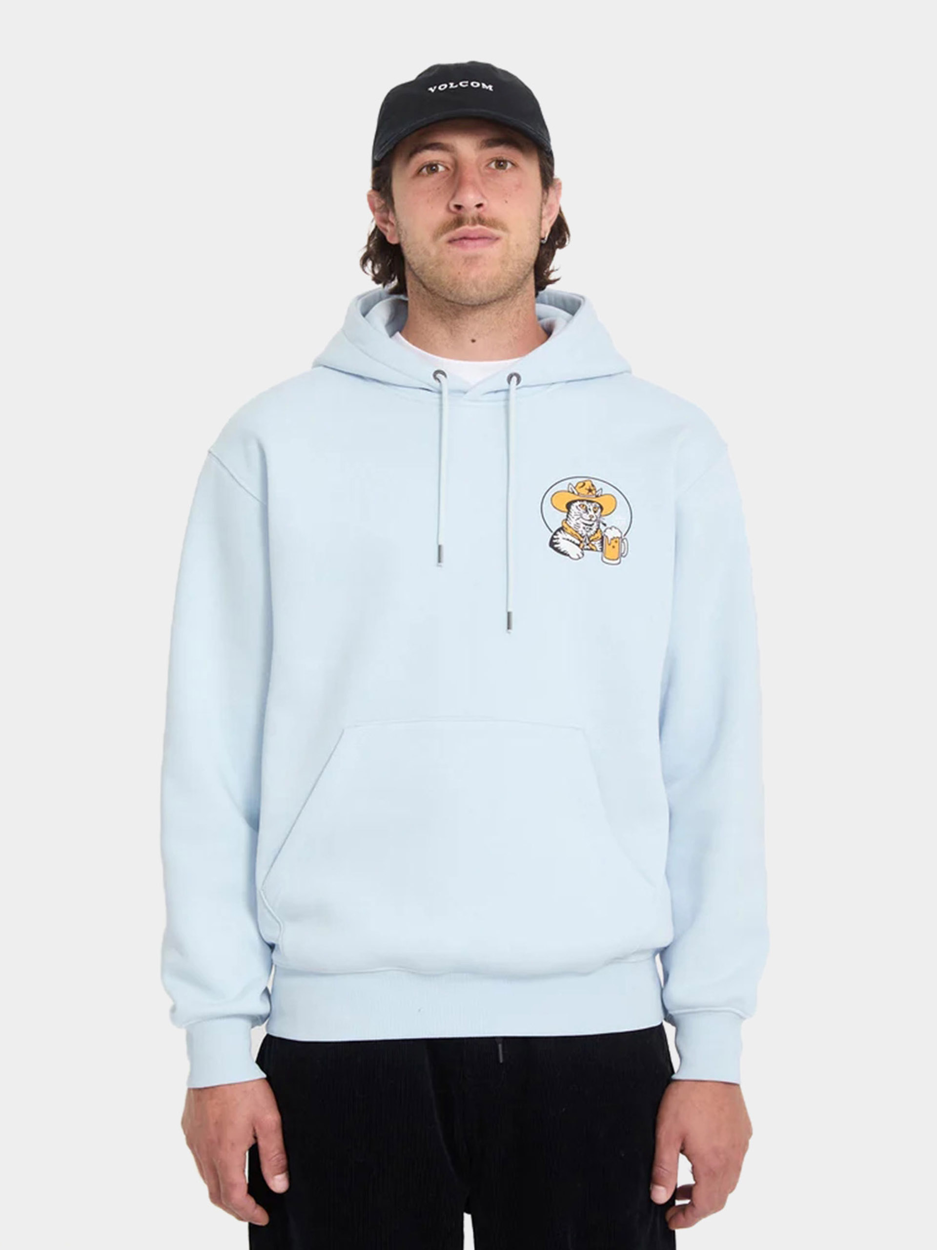 Hanorac cu glugu0103 Volcom Noder HD (light blue acid)