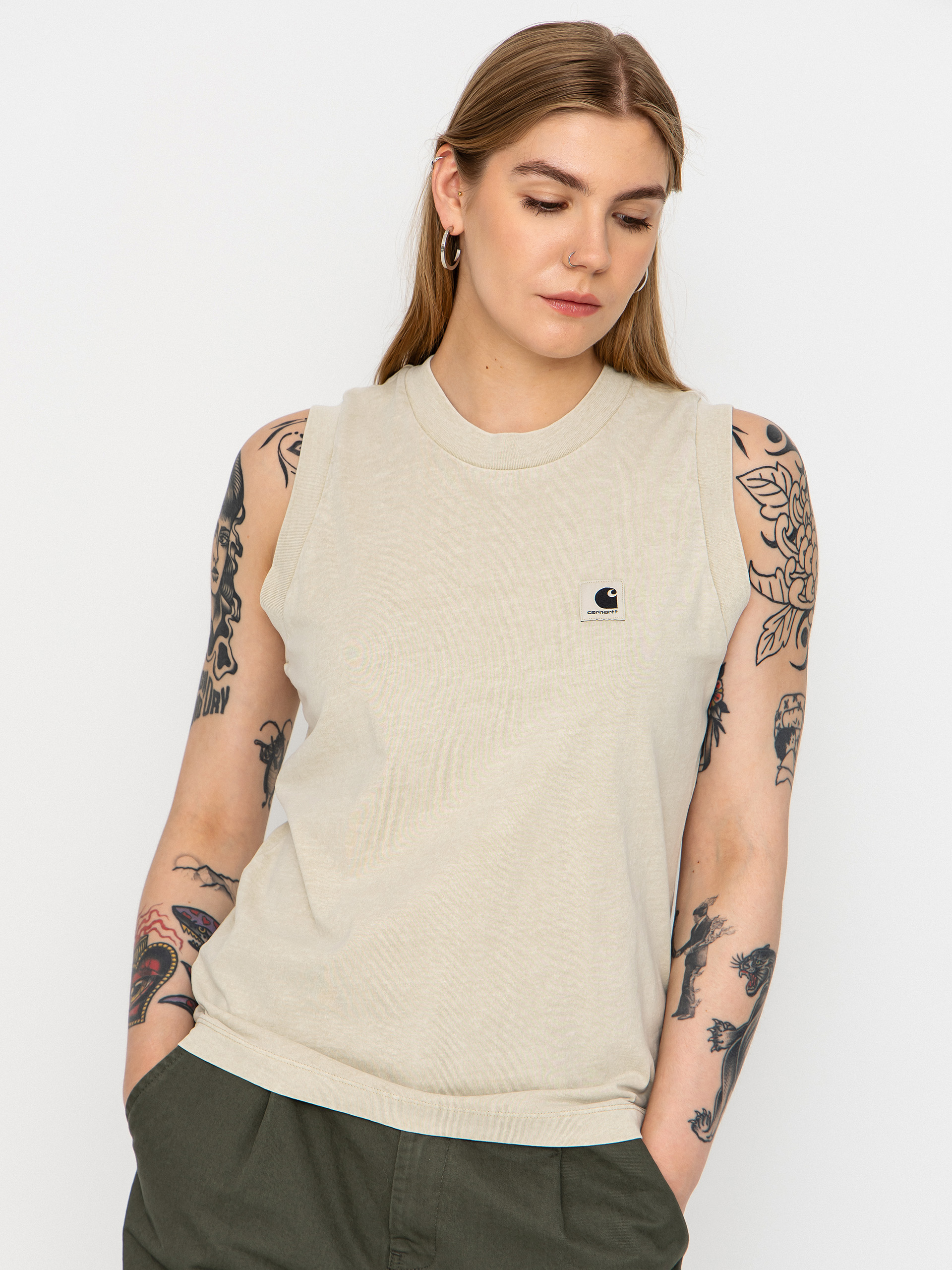 Tricou Carhartt WIP Nelson Wmn (stone)