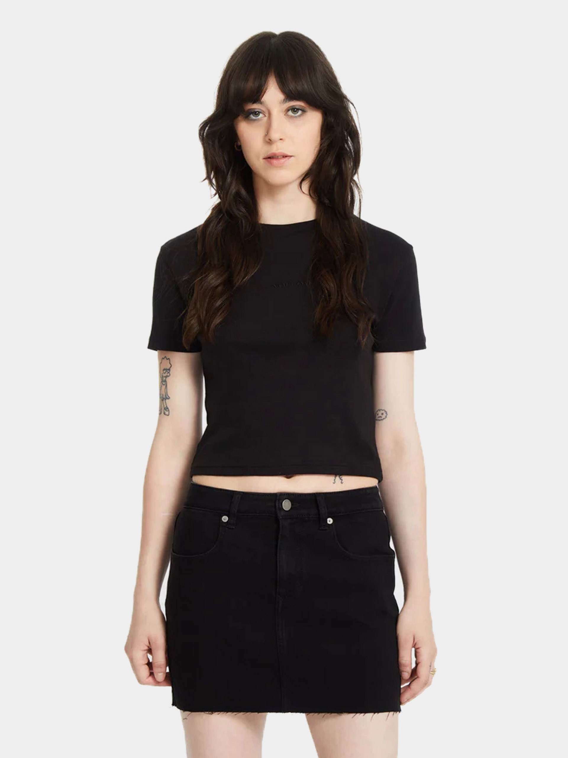 Tricou Volcom Volcomstone Tight Crop Wmn (black)