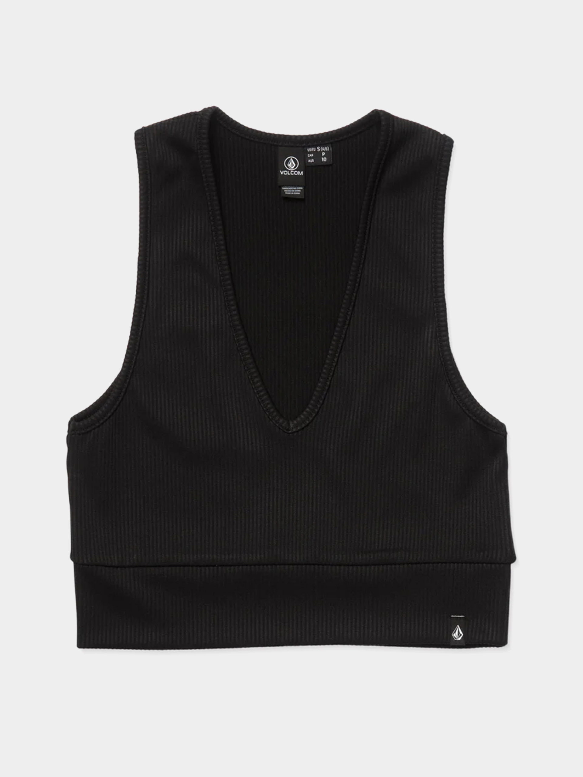 Tricou Volcom Gimmestank Rib Wmn (black)