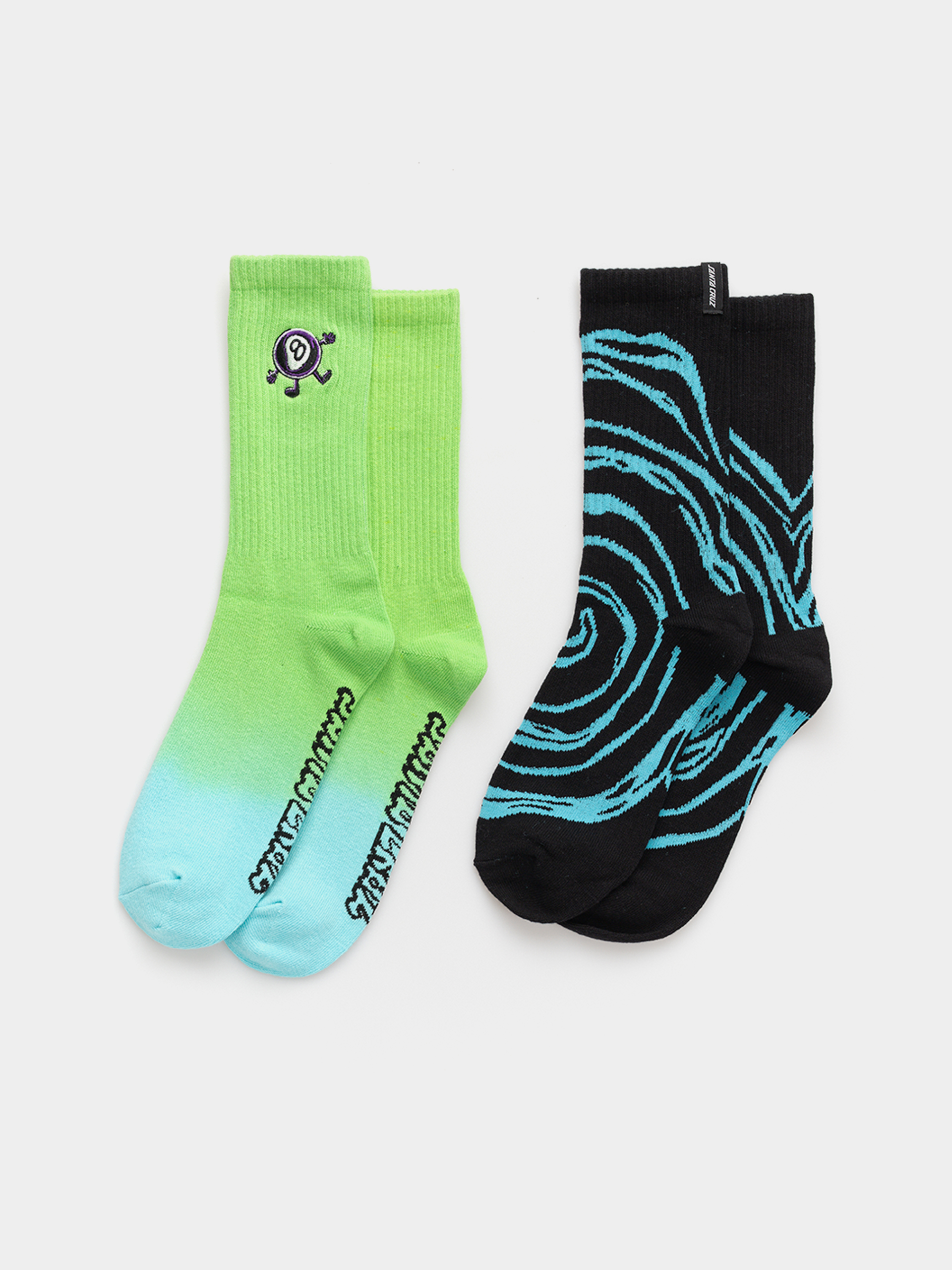 Șosete Santa Cruz Winkowski Vertigos 2pk (tie dye & black)