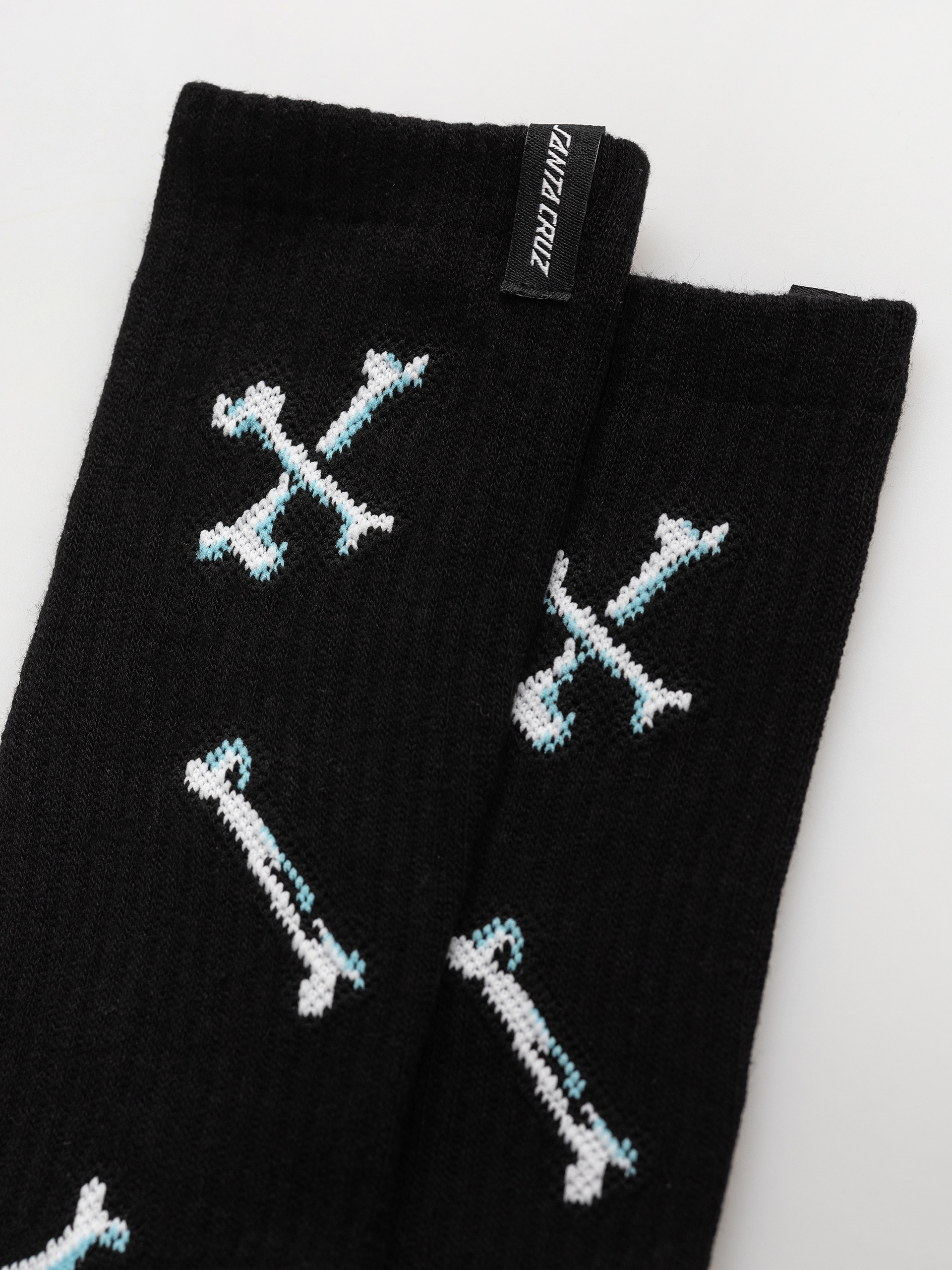 Șosete Santa Cruz Salba Bones 2pk (black & white)
