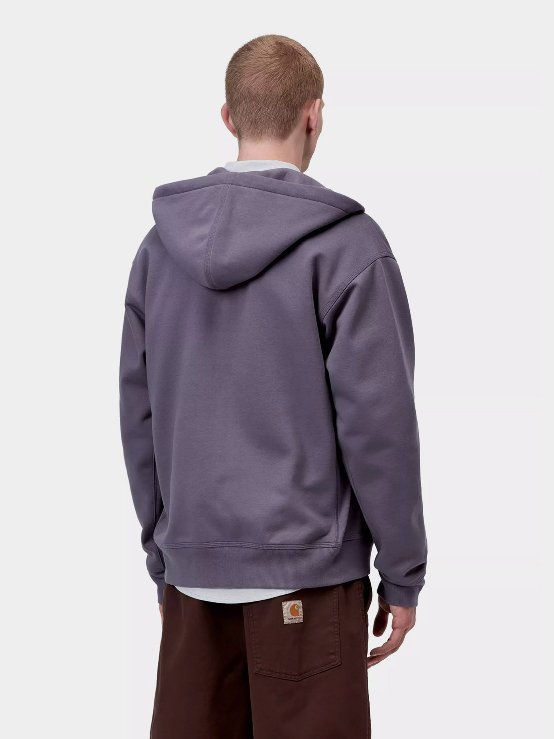 Hanorac cu glugă Carhartt WIP American Script ZHD (shady purple)