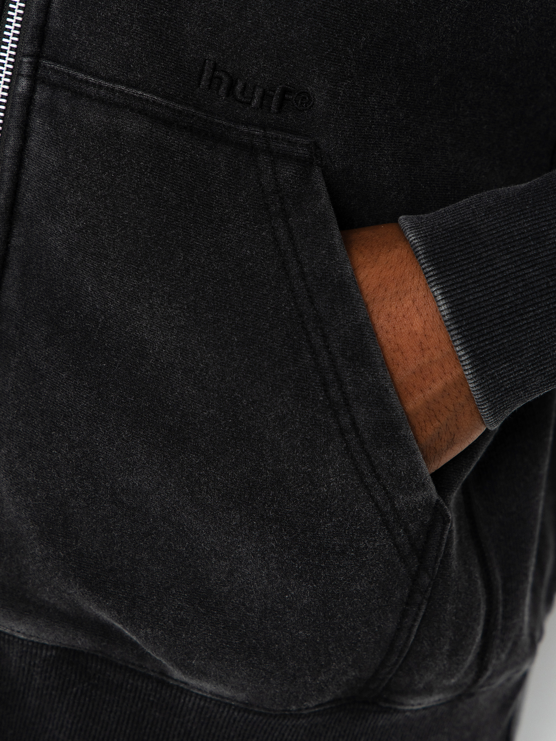 Hanorac cu glugă HUF Pacific Wash ZHD (black)
