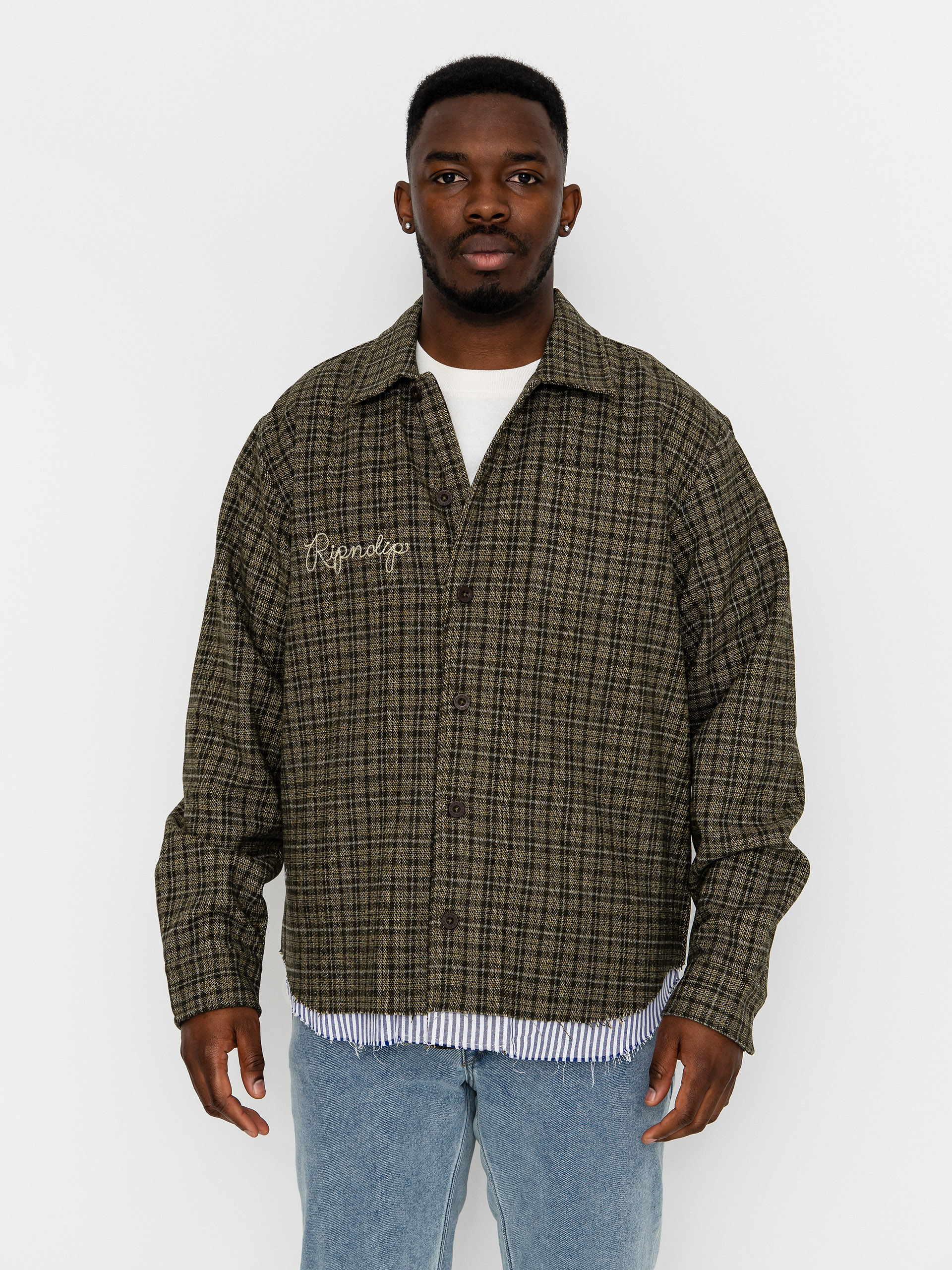 Geacă RipNDip Where The Flowers Bloom Flannel (olive)