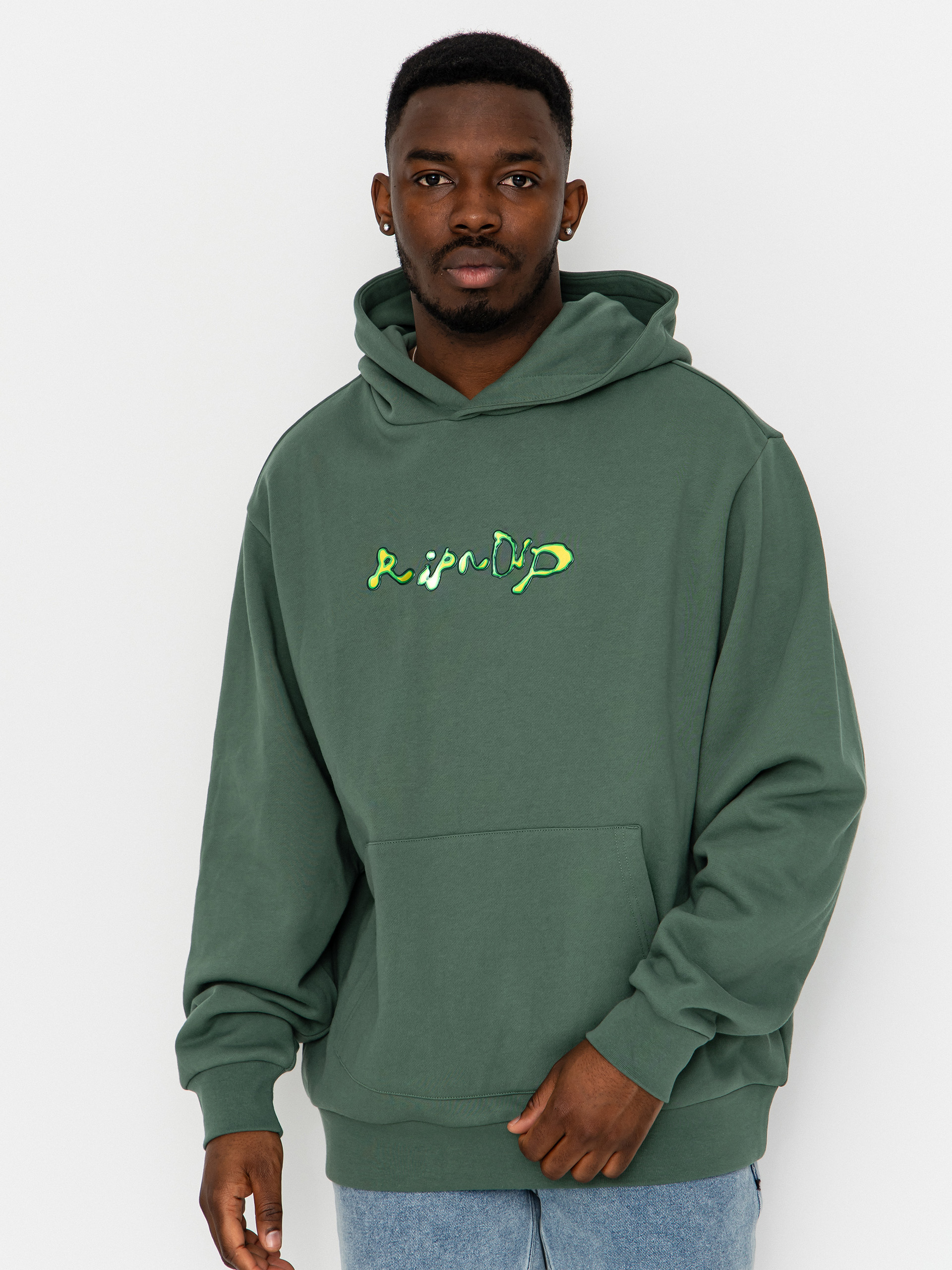Hanorac cu glugă RipNDip Slime HD (olive)