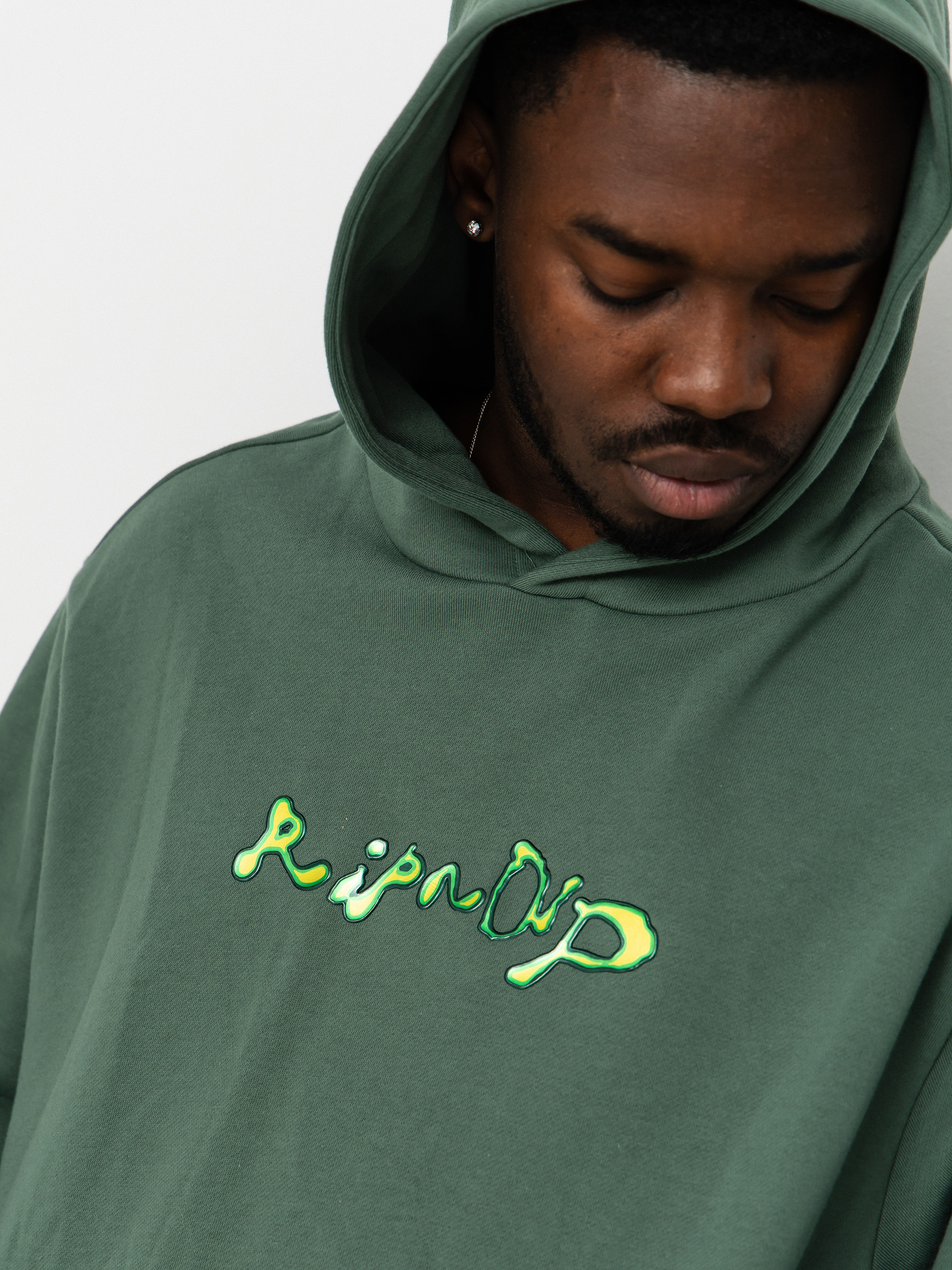 Hanorac cu glugă RipNDip Slime HD (olive)