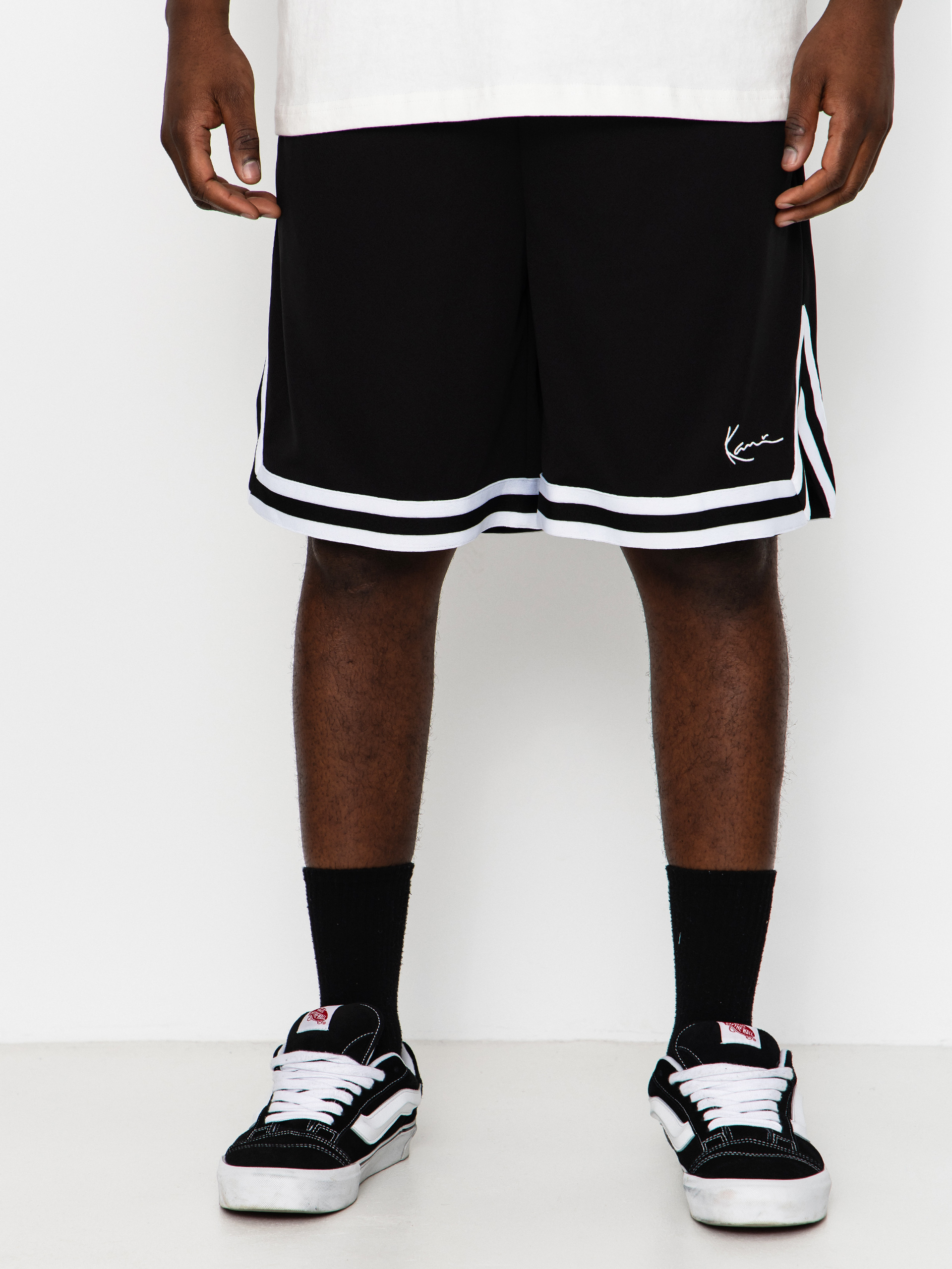 Pantaloni scurți Karl Kani Signature Mesh (black/white)