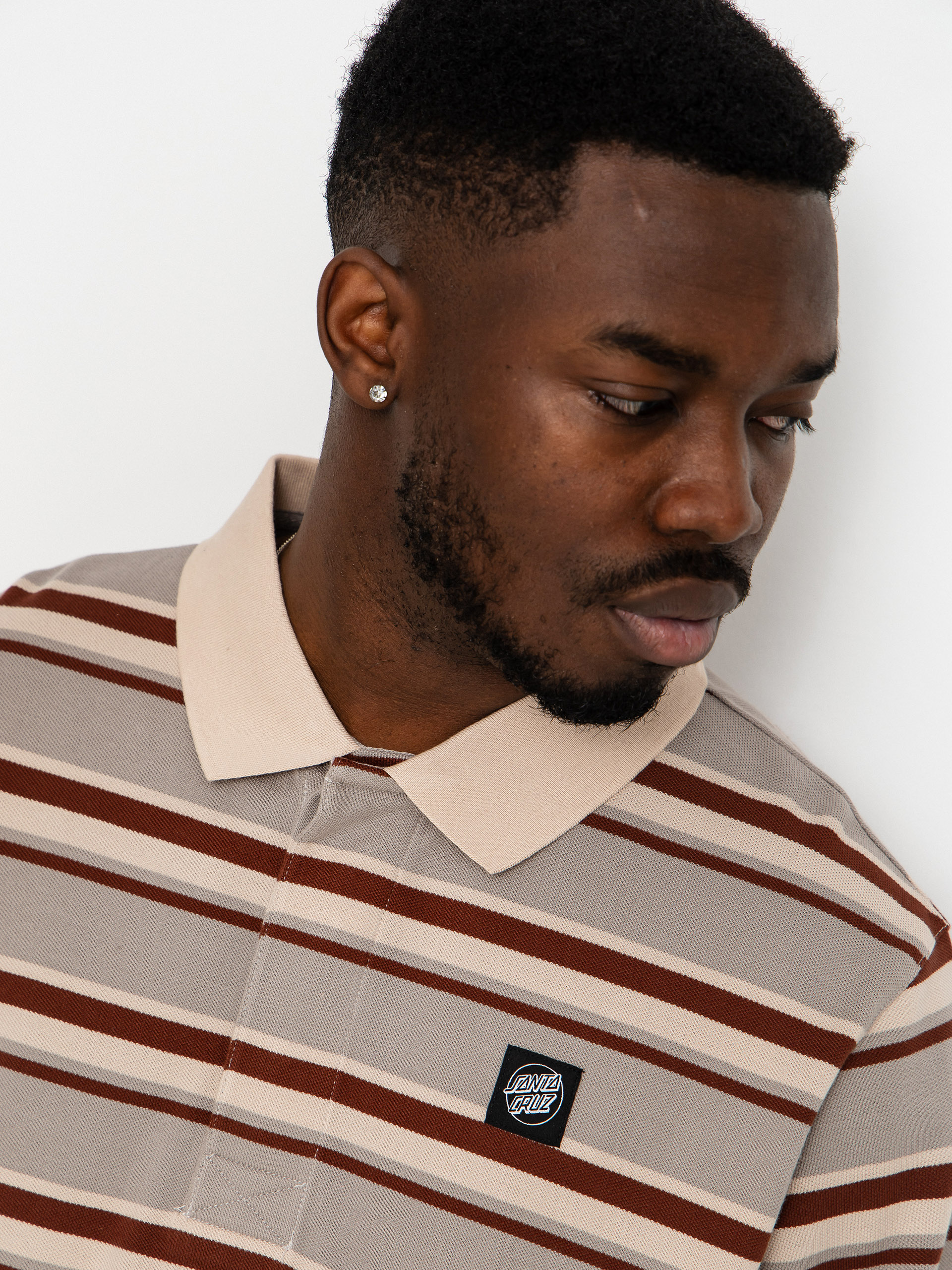 Longsleeve Santa Cruz Cera Polo (stone grey/coffee)