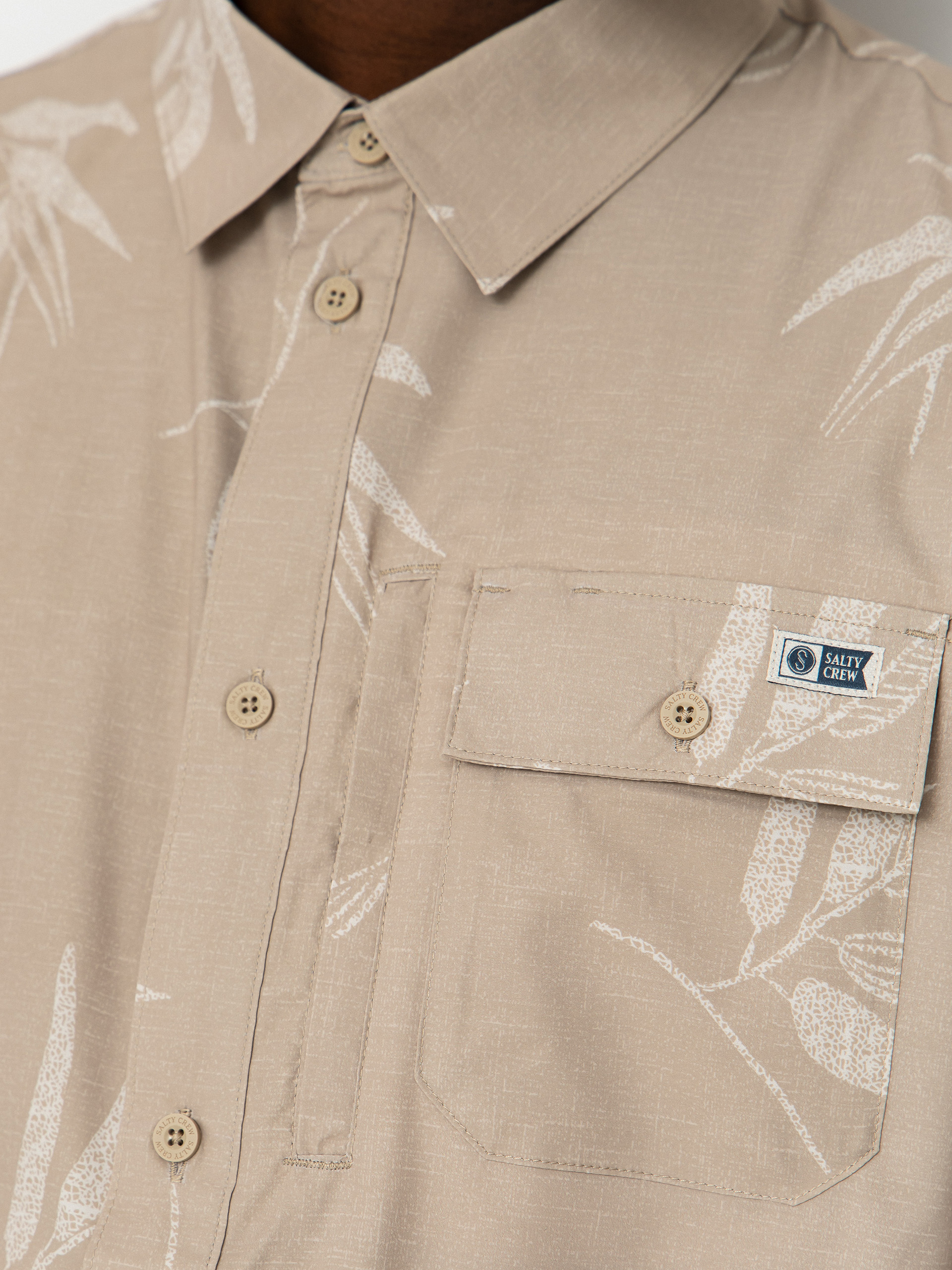 Cămașă Salty Crew Flagship Uv Button Up (dark khaki)