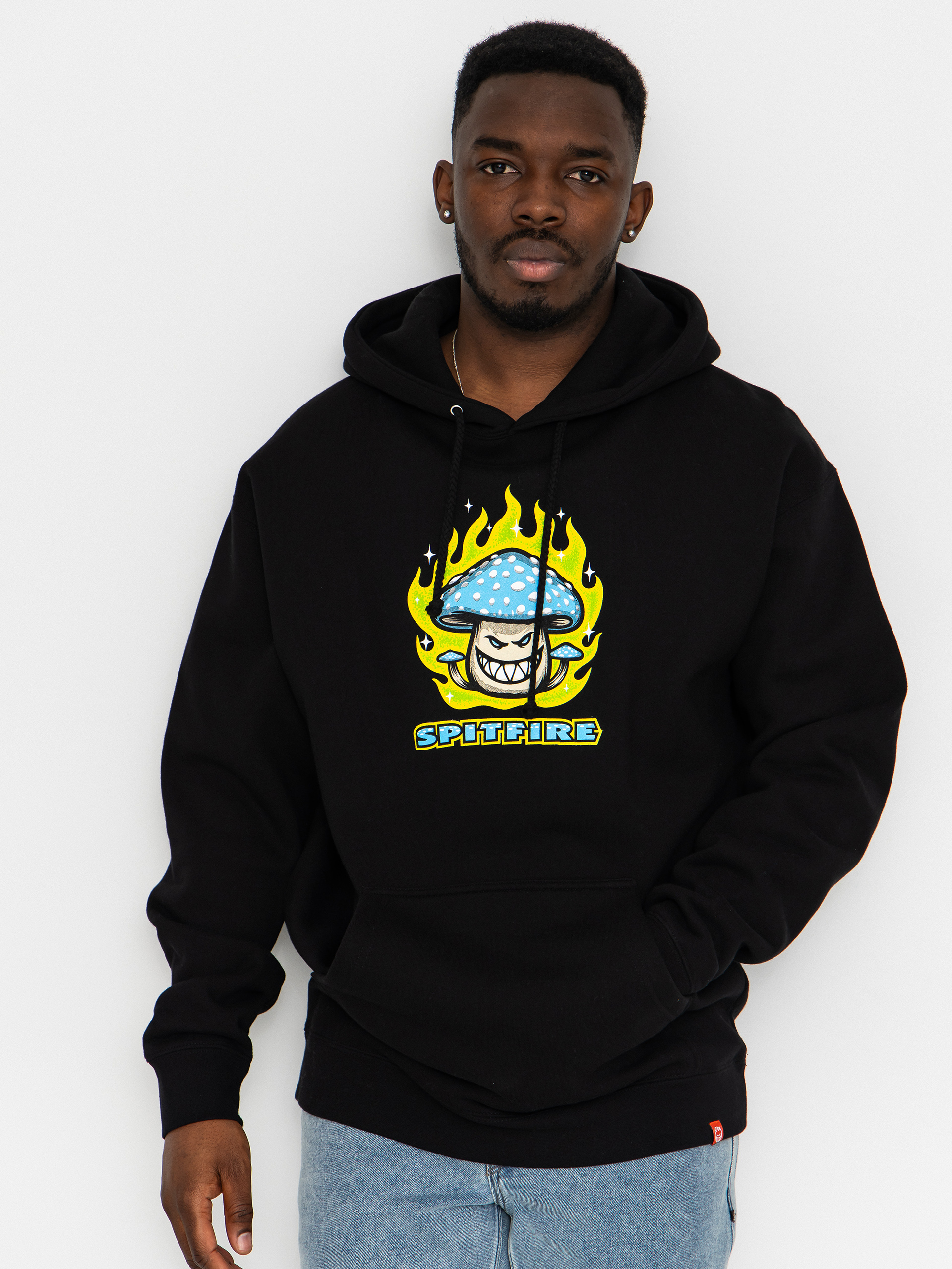 Hanorac cu glugă Spitfire Mushroom Bighead HD (black w/multi color print)