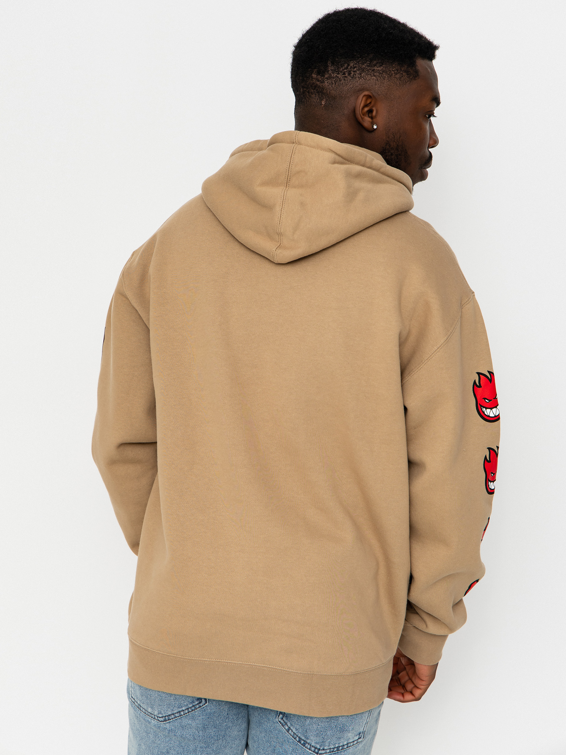 Hanorac cu glugă Spitfire Classic 87 Bighead Fill Sleeve HD (sandstone w/red white black prints)