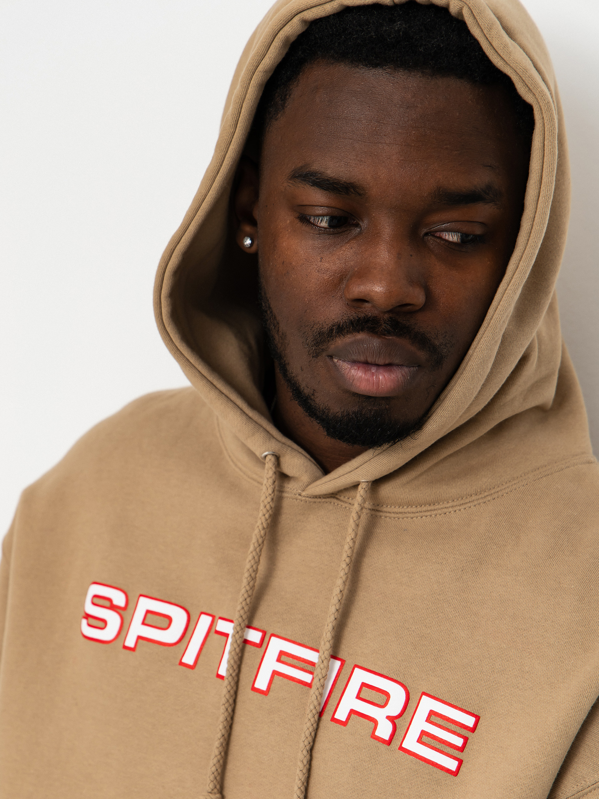 Hanorac cu glugă Spitfire Classic 87 Bighead Fill Sleeve HD (sandstone w/red white black prints)