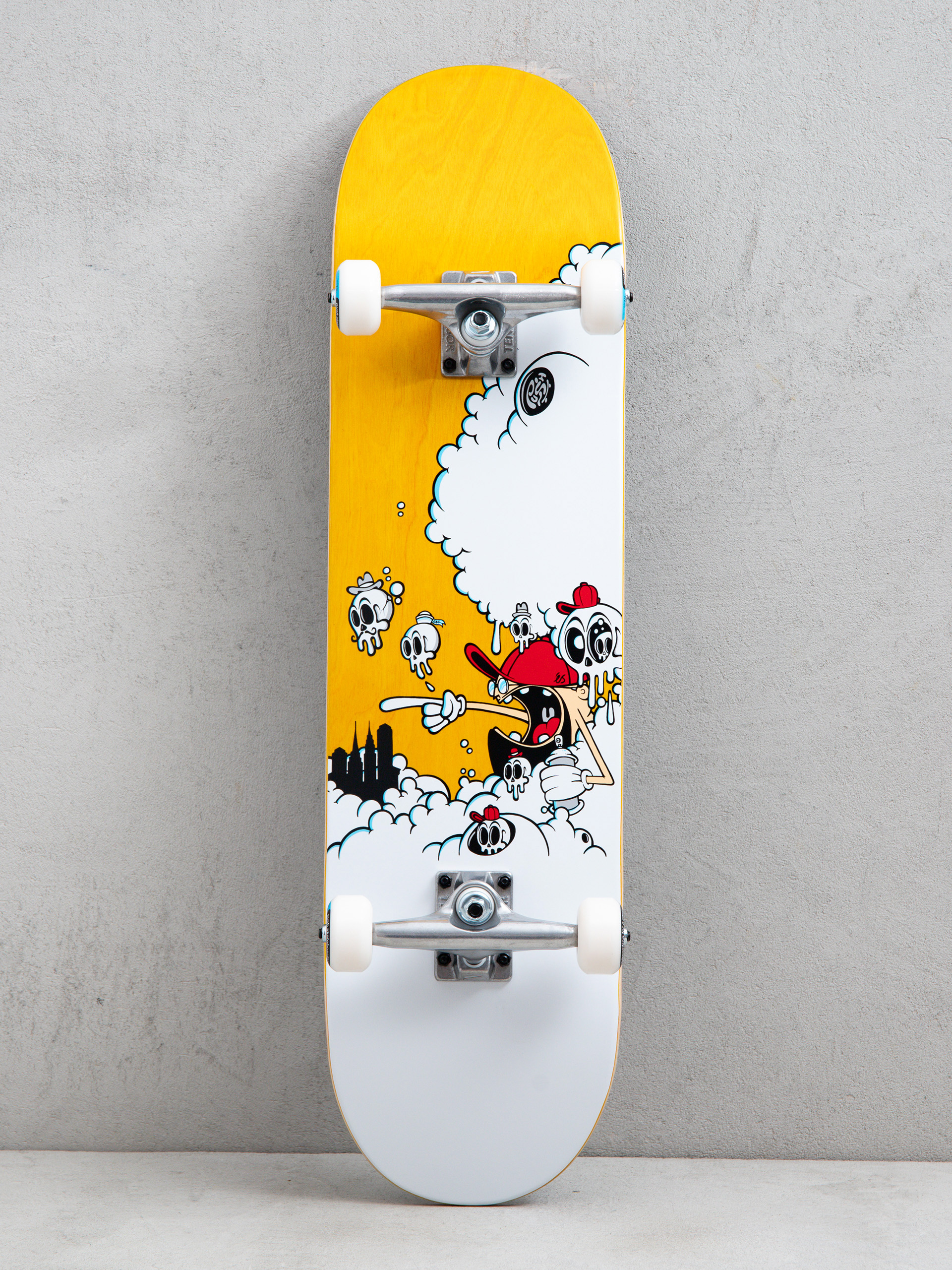 Skateboard Push Gorm Boberg Clouds (black/white)