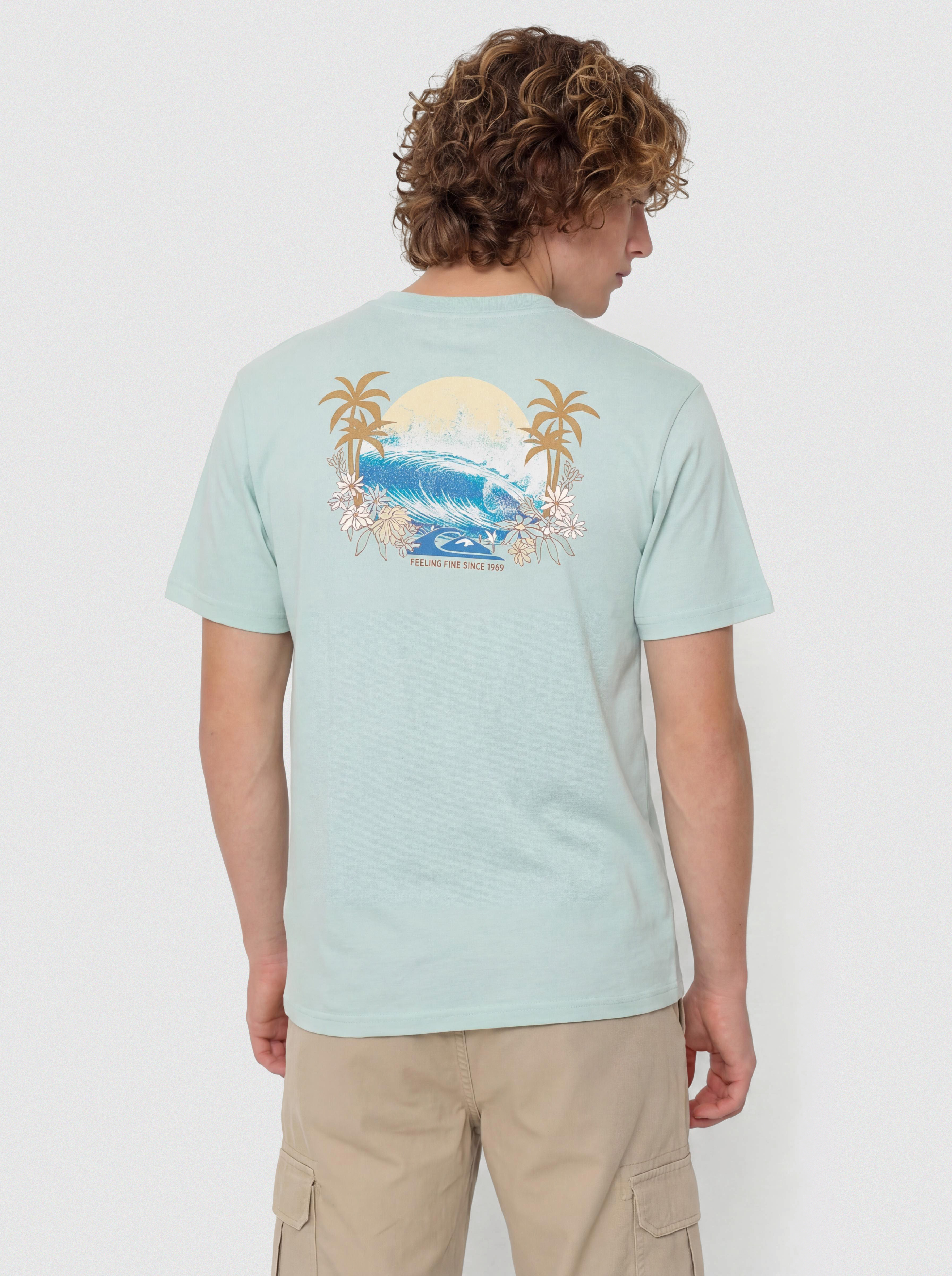 Tricou Quiksilver Ev Barrel Paradise (blue haze)