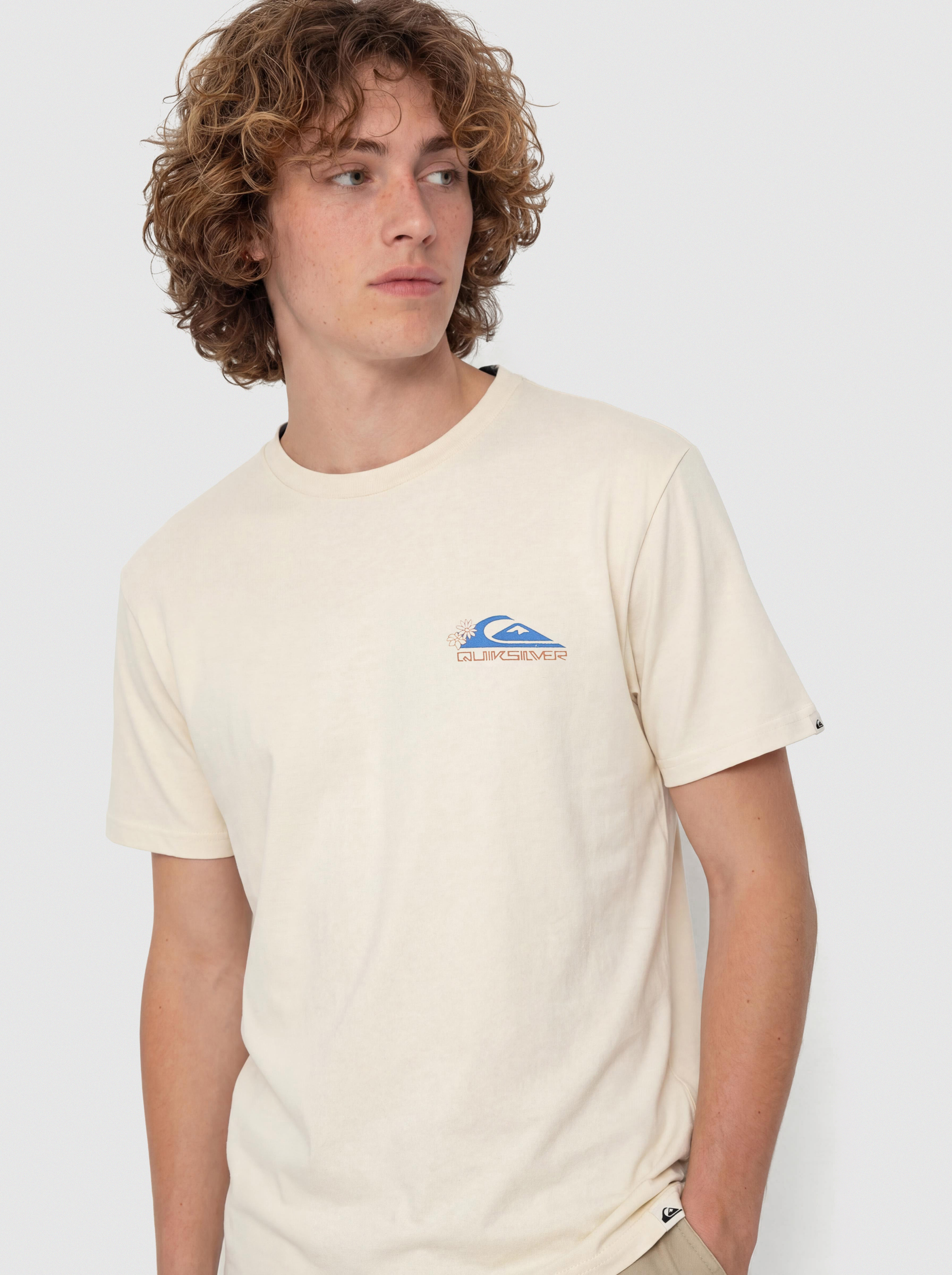 Tricou Quiksilver Ev Barrel Paradise (bone white)