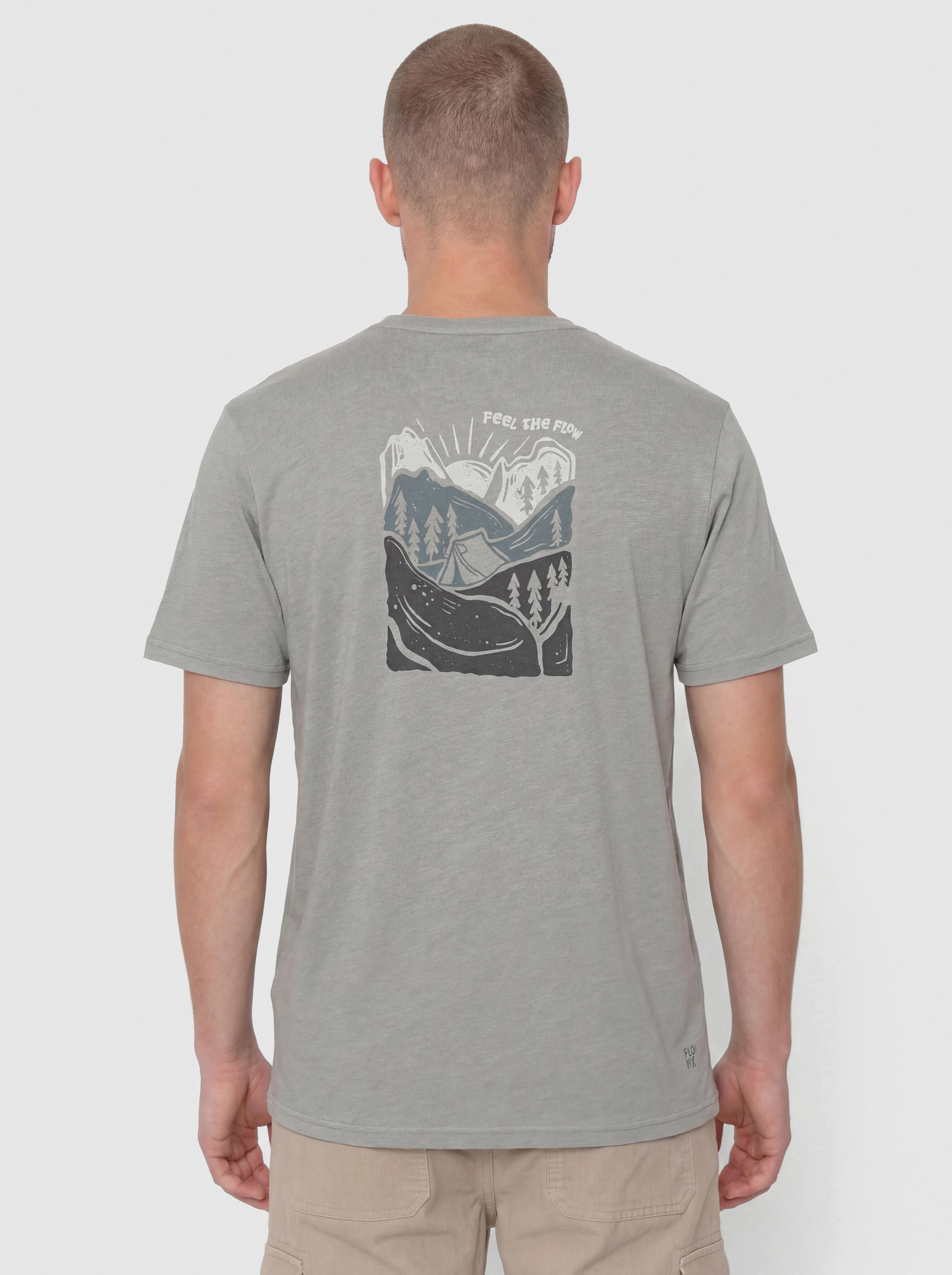 Tricou FLOV Timberon (light grey/dark grey)