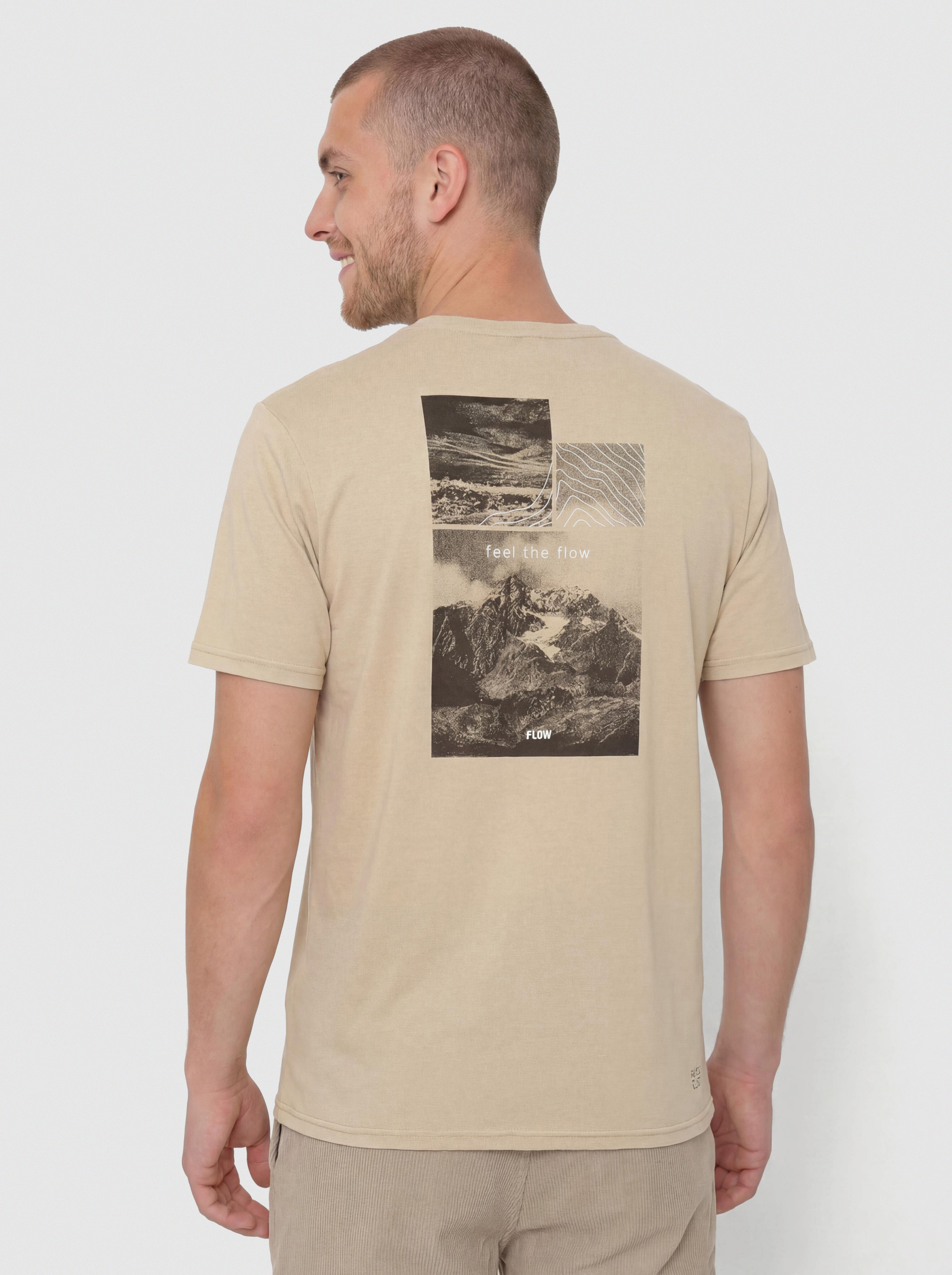 Tricou FLOV Morro (beige/dark grey)