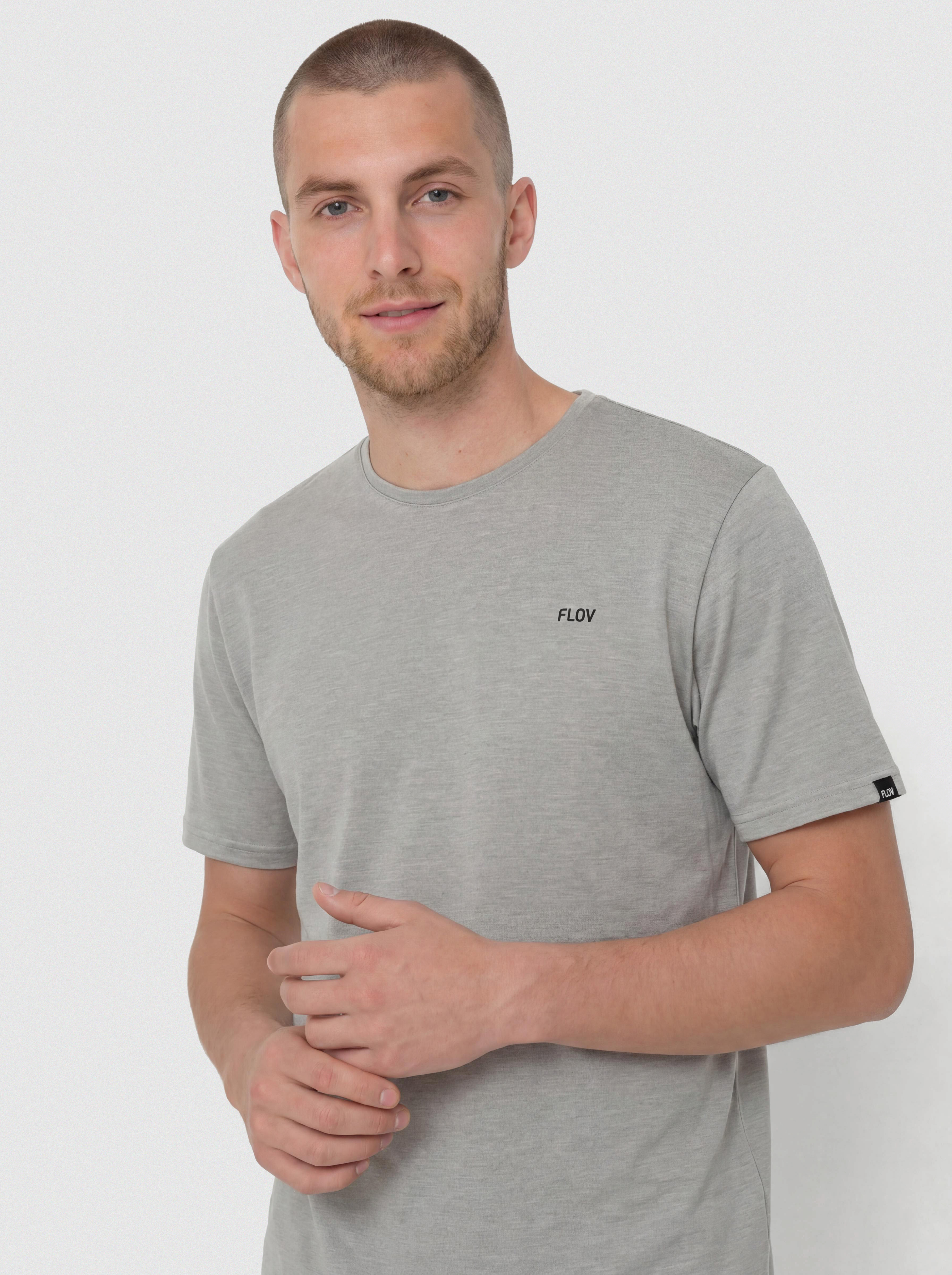 Tricou FLOV Timberon (light grey/dark grey)