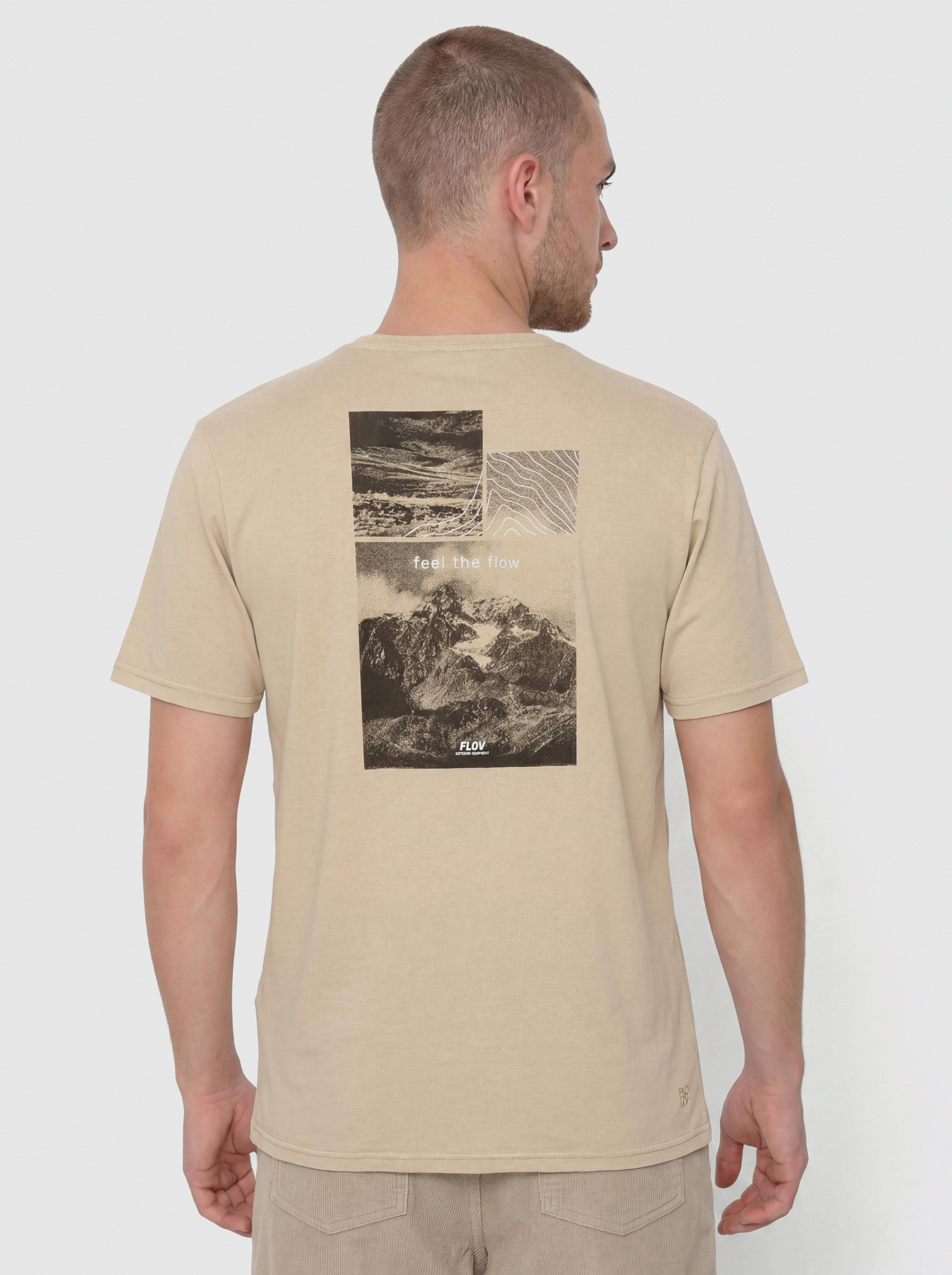 Tricou FLOV Morro (beige/dark grey)