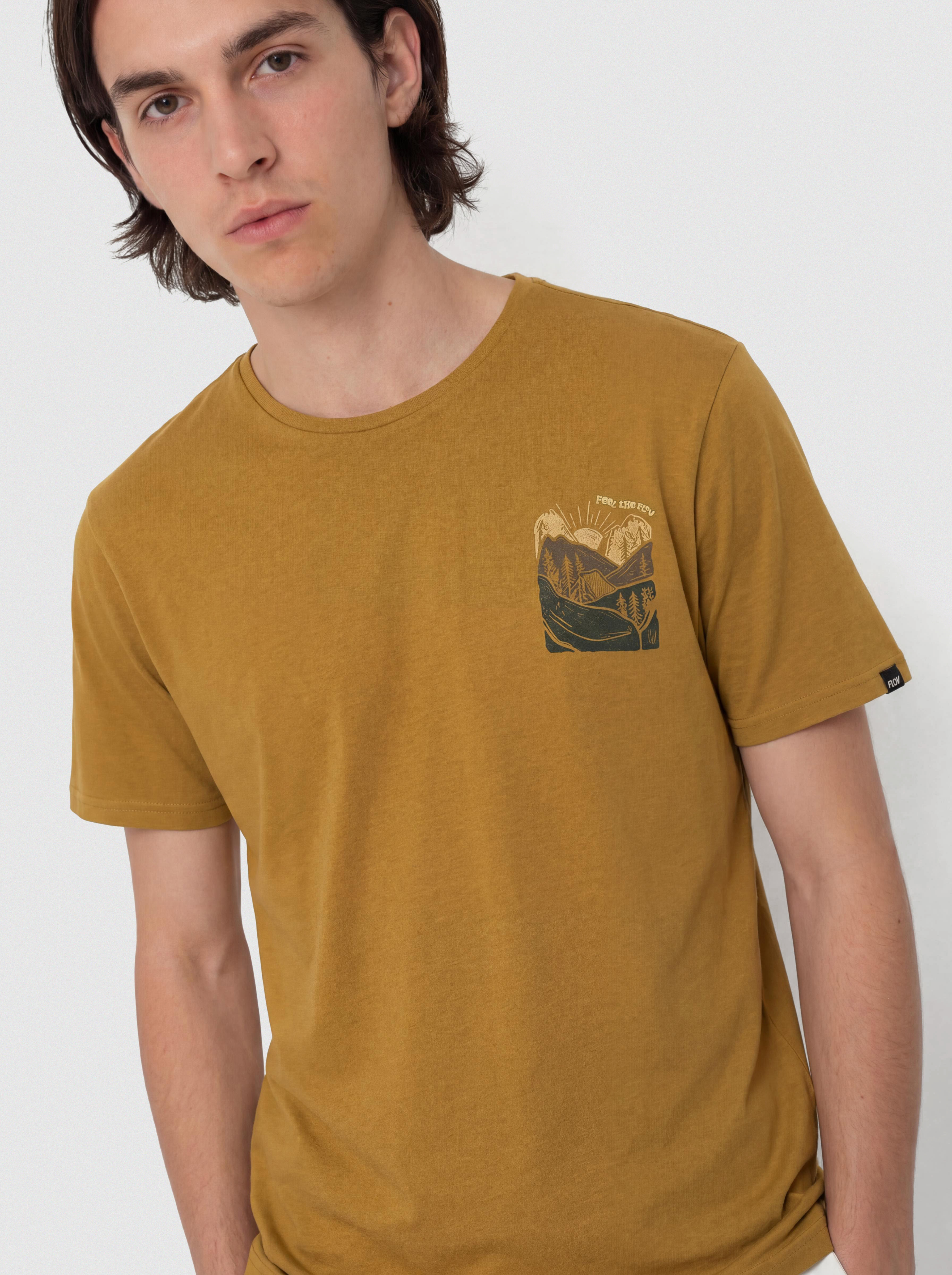 Tricou FLOV Timberon (light brown/olive)