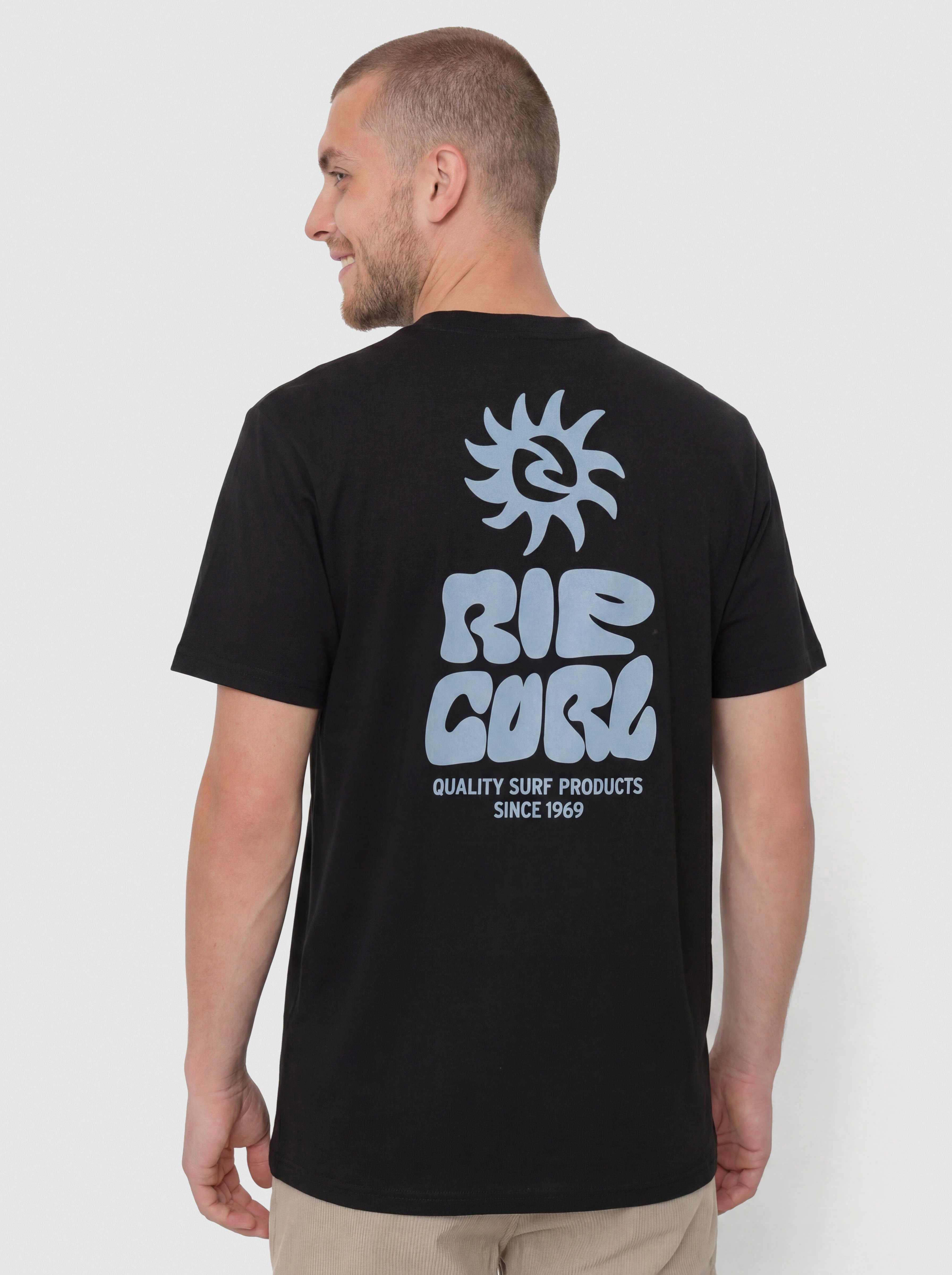Tricou Rip Curl Pacific Rinse Glass Off (black)